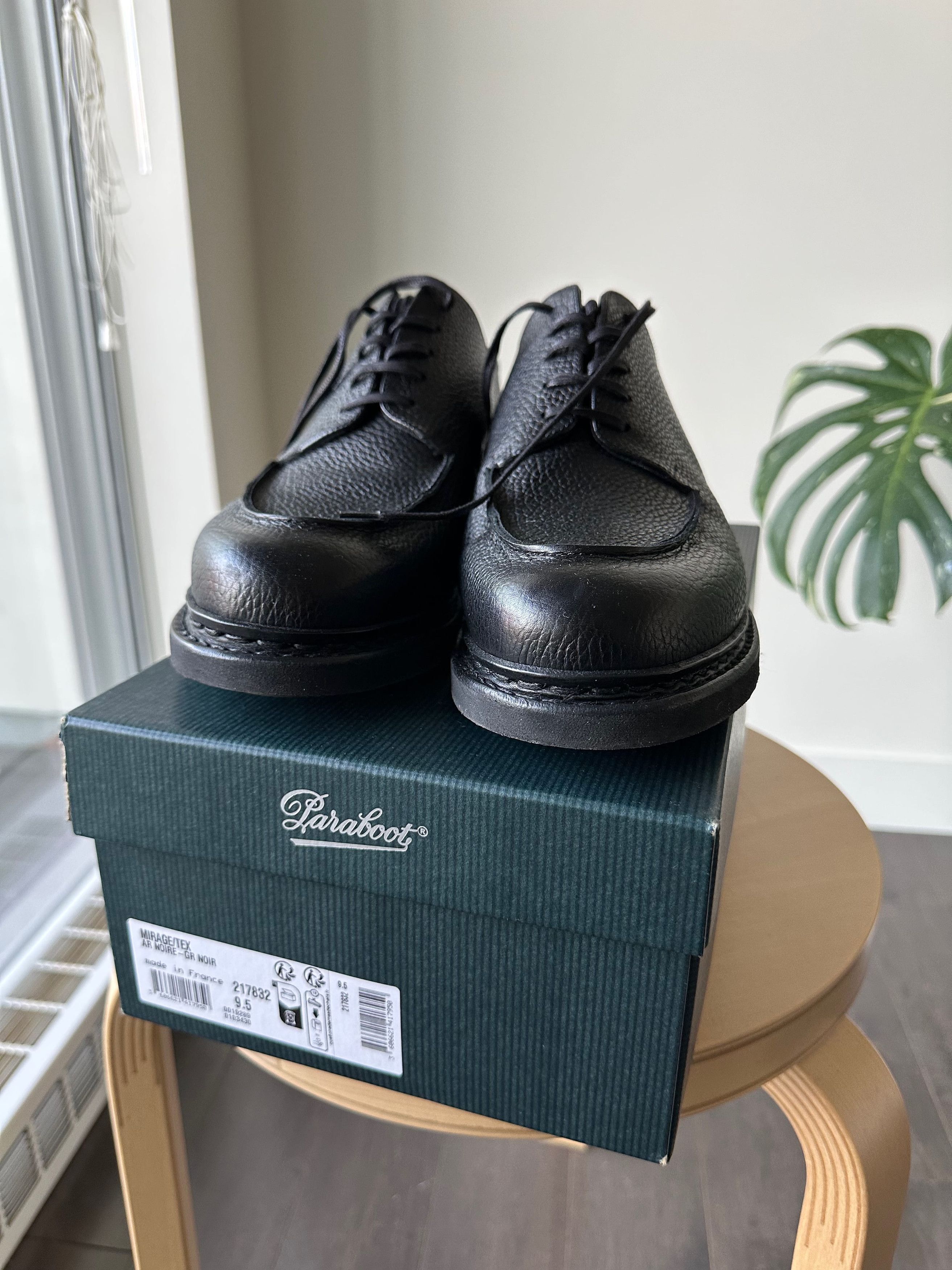 Arpenteur x Paraboot Mirage Grainy Black Leather Derby Shoes Uk9.5, Men's (Size 10.5)
