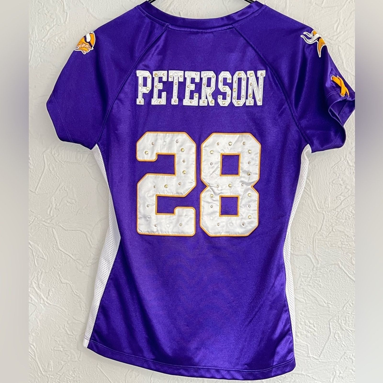 NFL NFL Team Apparel MINNESOTA VIKINGS Jersey RHINESTONES NICE Size L / US 10 / IT 46 - 2 Thumbnail