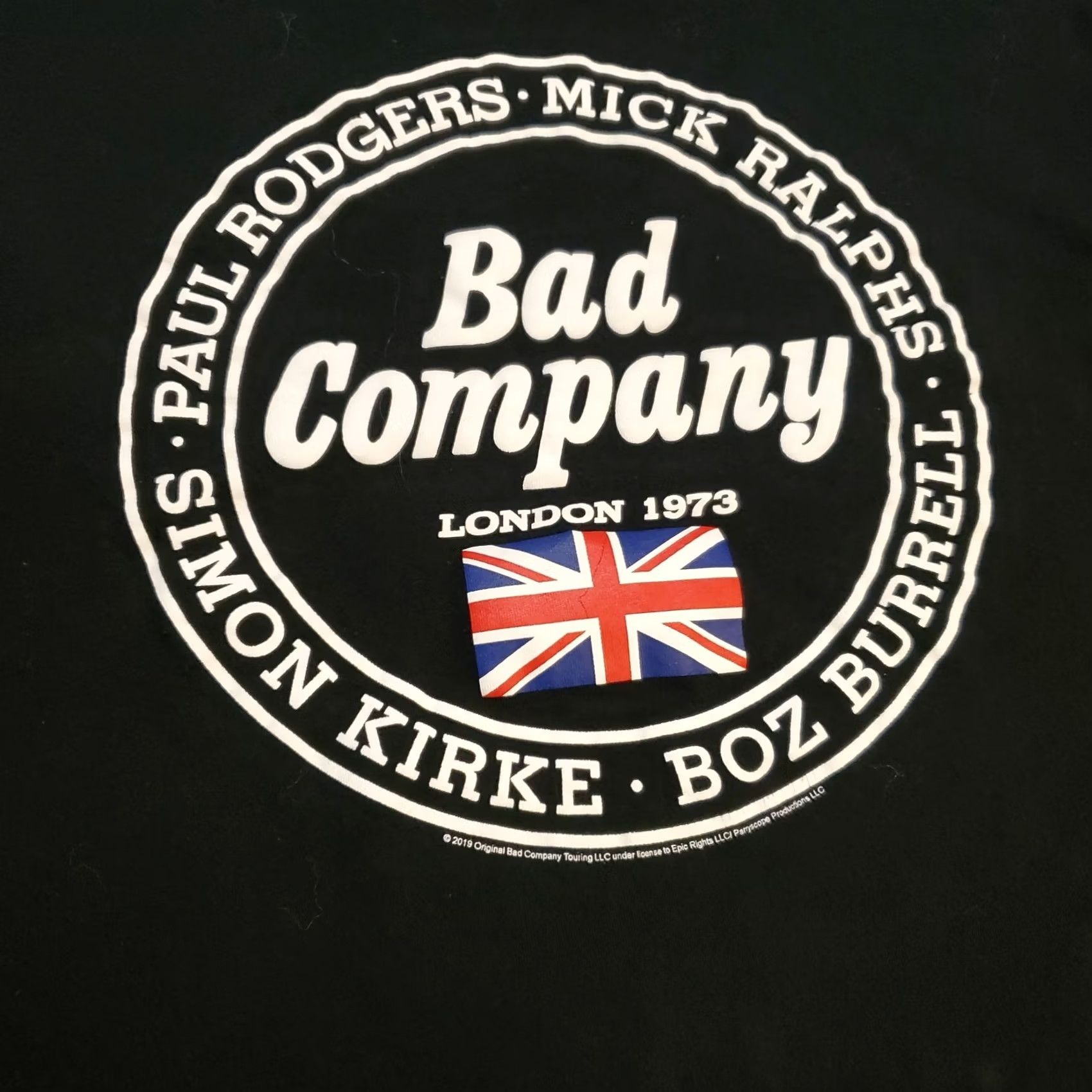 Vintage 2019 Bad Company Concert Tour T Shirt XXL Black Union Jack Flag Mens Rock Music Band Size US XXL / EU 58 / 5 - 3 Thumbnail