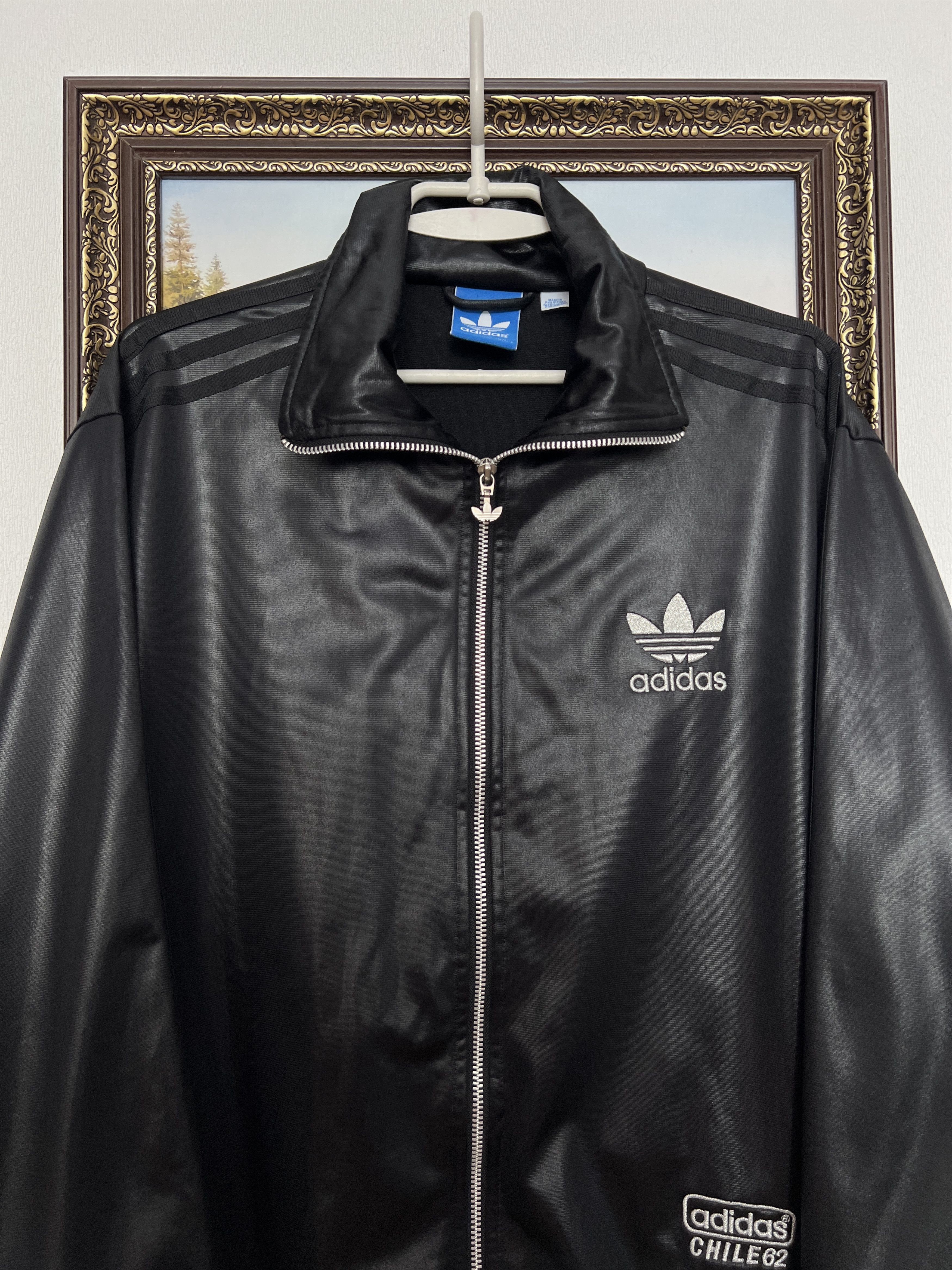 Adidas Vintage Adidas Originals Chile 62 Jacket Black Track Top Size US M / EU 48-50 / 2 - 2 Thumbnail