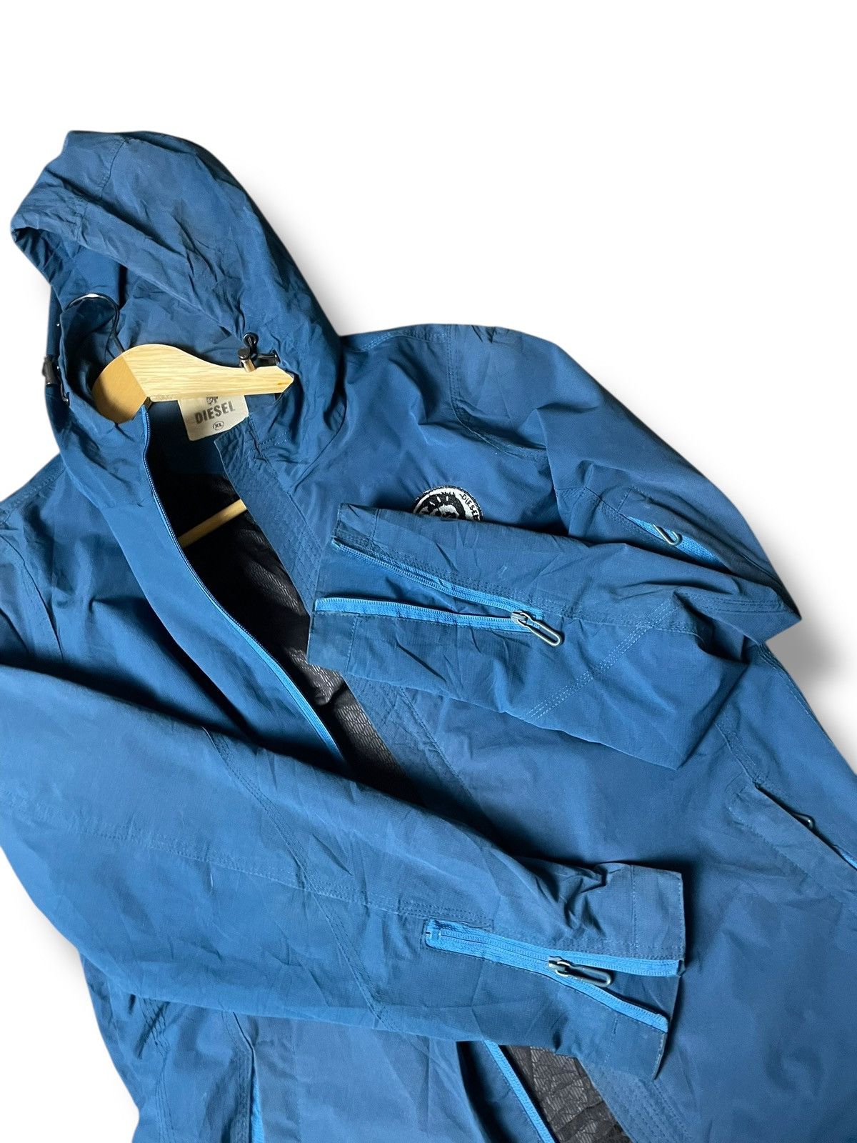 Diesel Diesel Full Zip Hooded Light Jacket (144) Size US XL / EU 56 / 4 - 9 Thumbnail