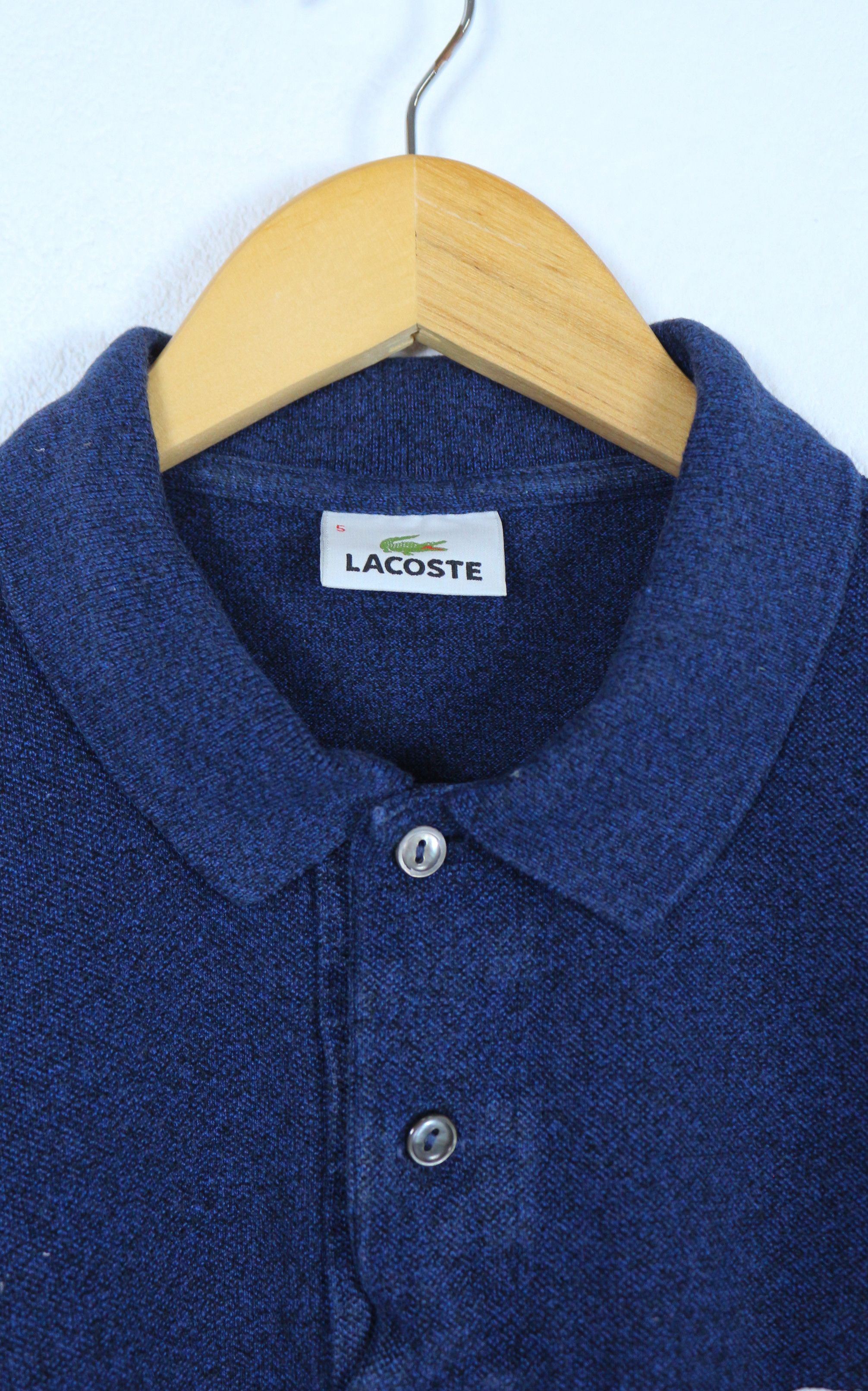 Lacoste Vintage Lacoste Croc Logo Navy Rugby Polo Shirt 90s Size US L / EU 52-54 / 3 - 3 Thumbnail