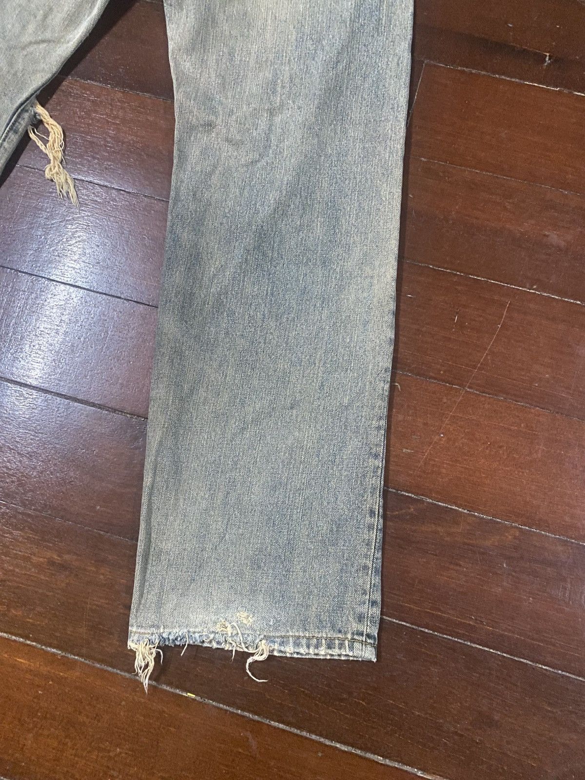 Wrangler VINTAGE WRANGLER DISTRESSED FADED JEANS PANTS selvedge rusty Size US 33 - 13 Thumbnail