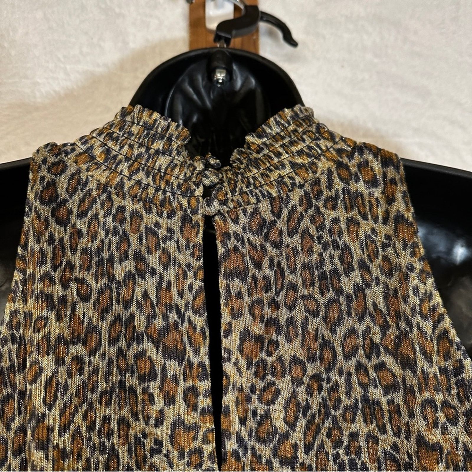 Sam Edelman Sam Edelman Leopard Print Sleeveless Handkerchief Midi Dress Size L / US 10 / IT 46 - 7 Thumbnail