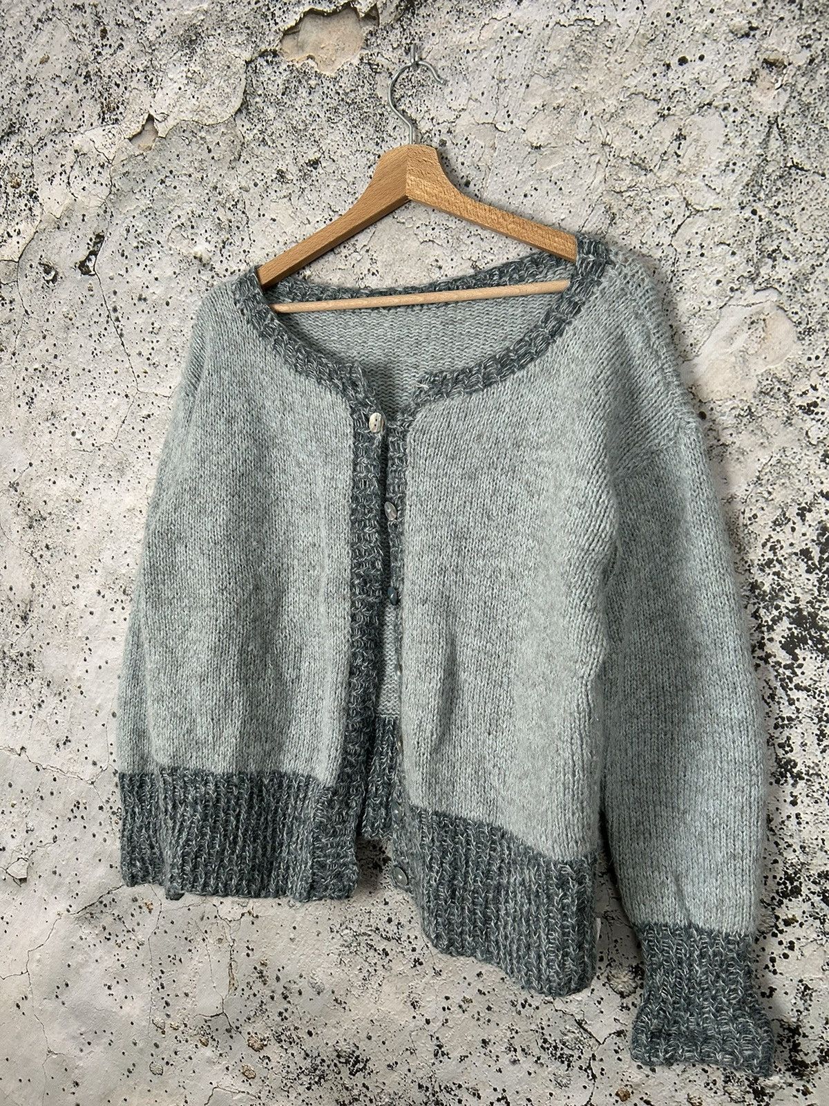Other Vintage Blue Wool Cardigan Handmade Sweater Grunge Skate Size US M / EU 48-50 / 2 - 2 Thumbnail