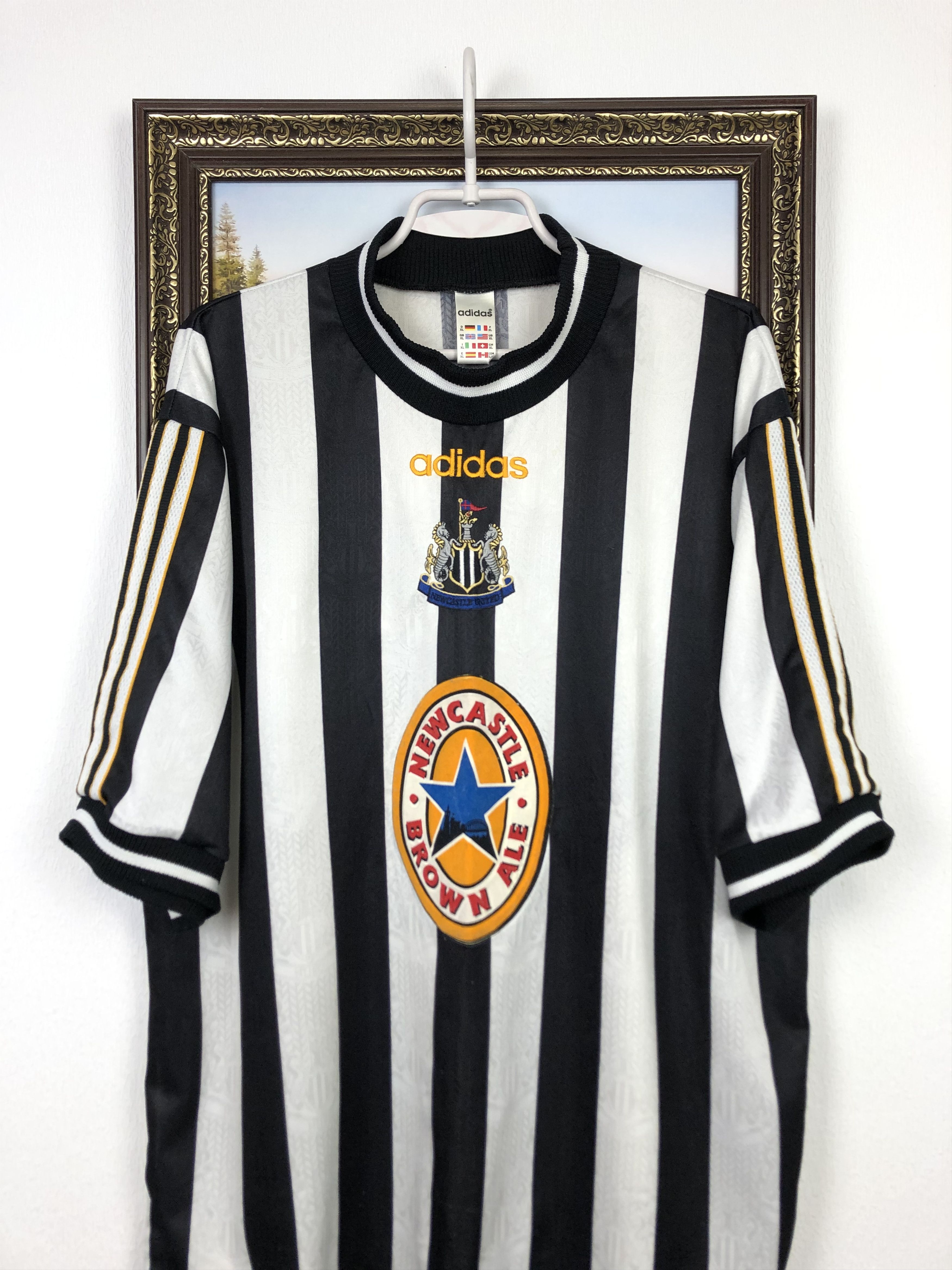 Adidas Newcastle football shirt 1997 Soccer Adidas Tee Trikot Size US XL / EU 56 / 4 - 2 Thumbnail