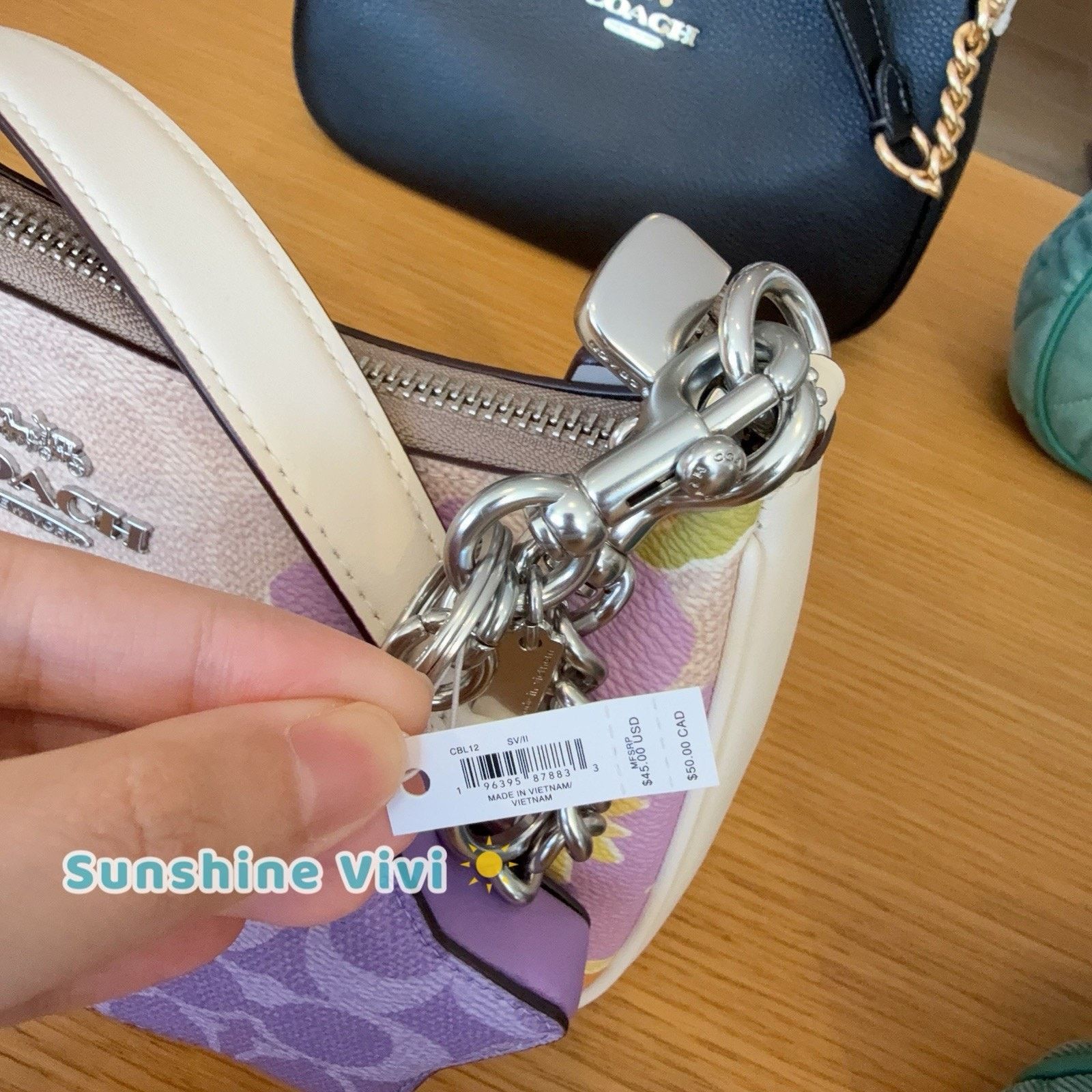 Coach NWT Coach CBL12 Star Bag Charm Coin Case Pouch Silver /Iris Size ONE SIZE - 4 Thumbnail