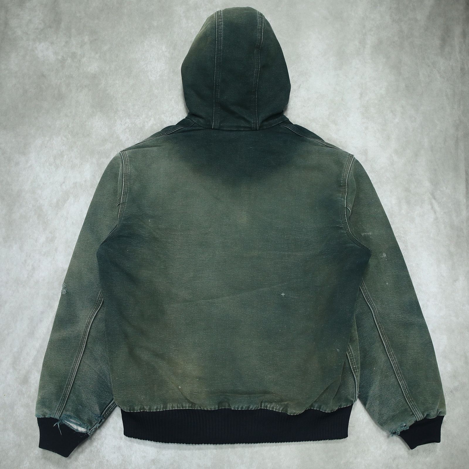 Carhartt Vintage FADED Black Carhartt J140 BLK Hooded Jacket Size US M / EU 48-50 / 2 - 3 Thumbnail