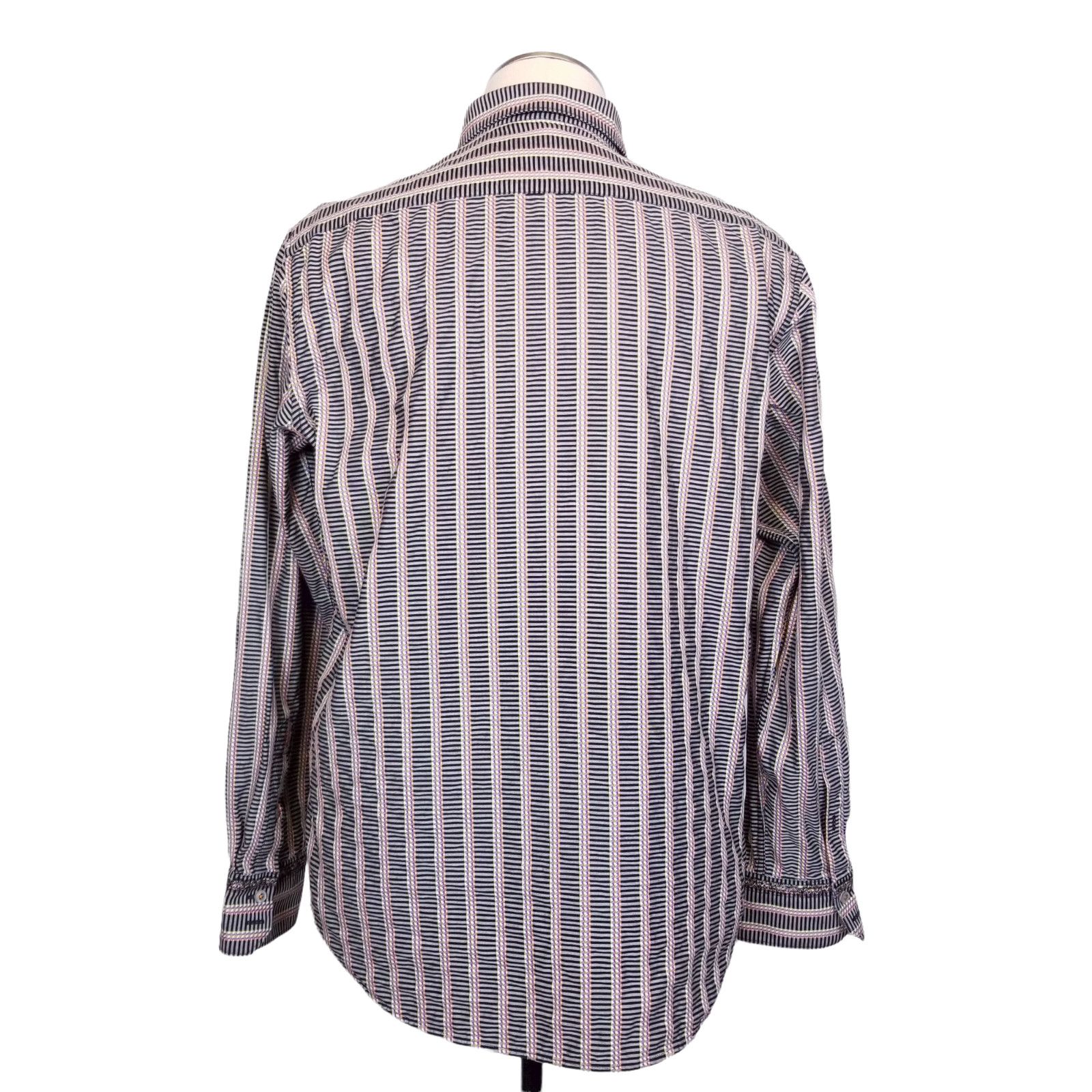 Robert Graham Robert Graham Men’s Stripe Button Down Collared Shirt Sz L Size US L / EU 52-54 / 3 - 4 Thumbnail