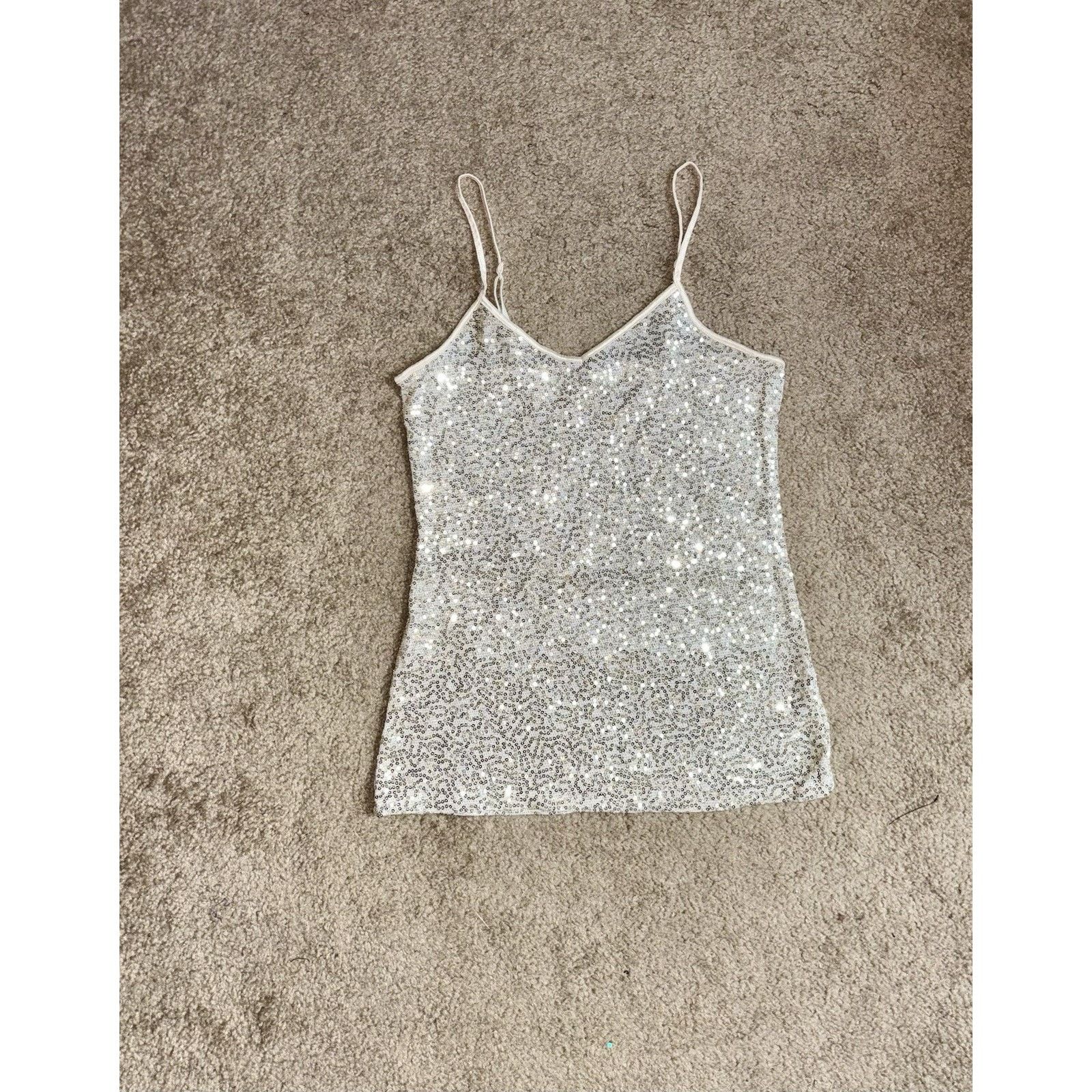 Express Express Gold Sequin Women's Top Size Xs Size XS / US 0-2 / IT 36-38 - 1 Thumbnail