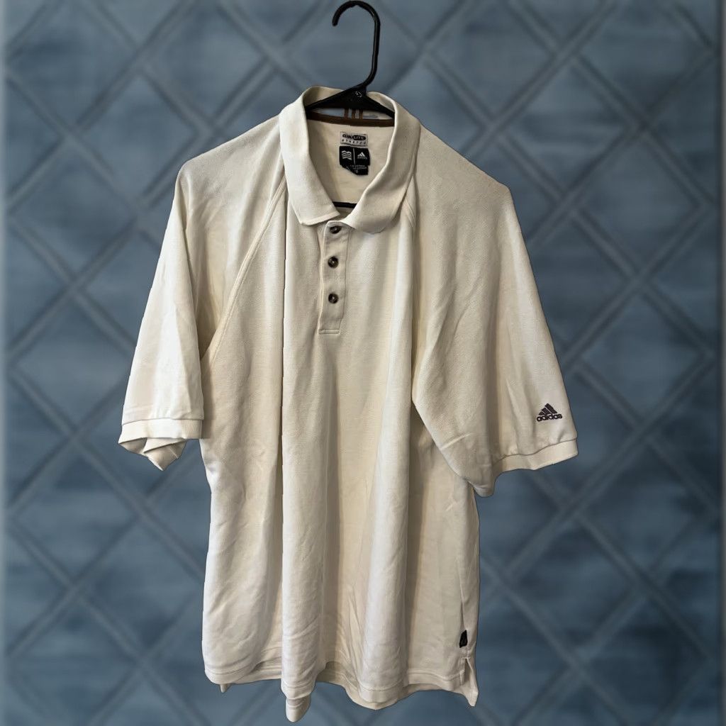 Adidas VINTAGE Adidas Golf Polo Shirt Men White ClimaLite Size L Size US L / EU 52-54 / 3 - 1 Thumbnail