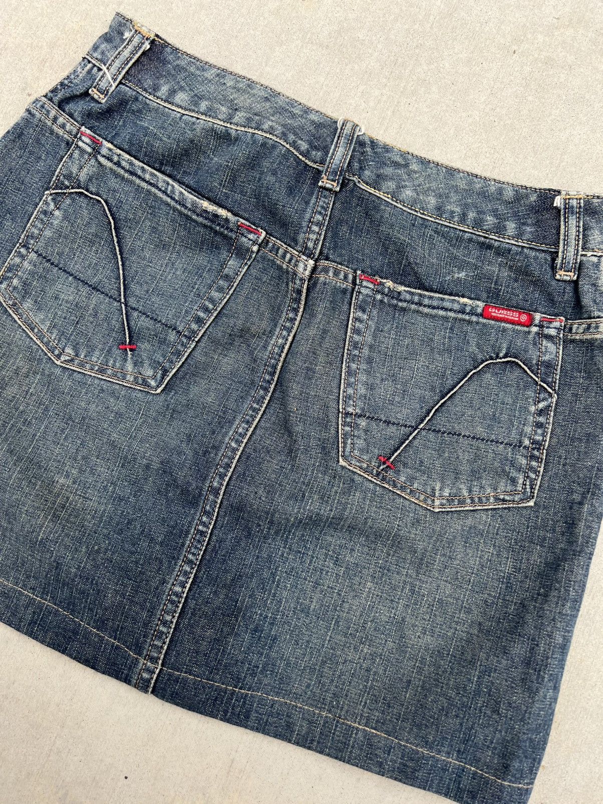 Guess 90’s 2000’s Y2K VTG Vintage Guess USA Blue Denim Mini Skirt Size 25" / US 0 / IT 36 - 3 Thumbnail