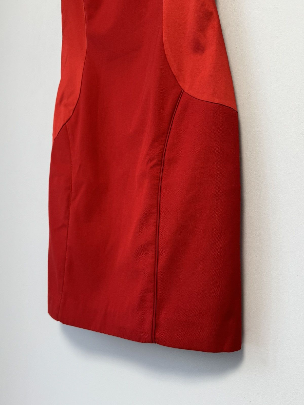 Miss Sixty Miss Sixty Cocktail Party Dress Satin Panels Gold Logo Zip Size L / US 10 / IT 46 - 7 Thumbnail