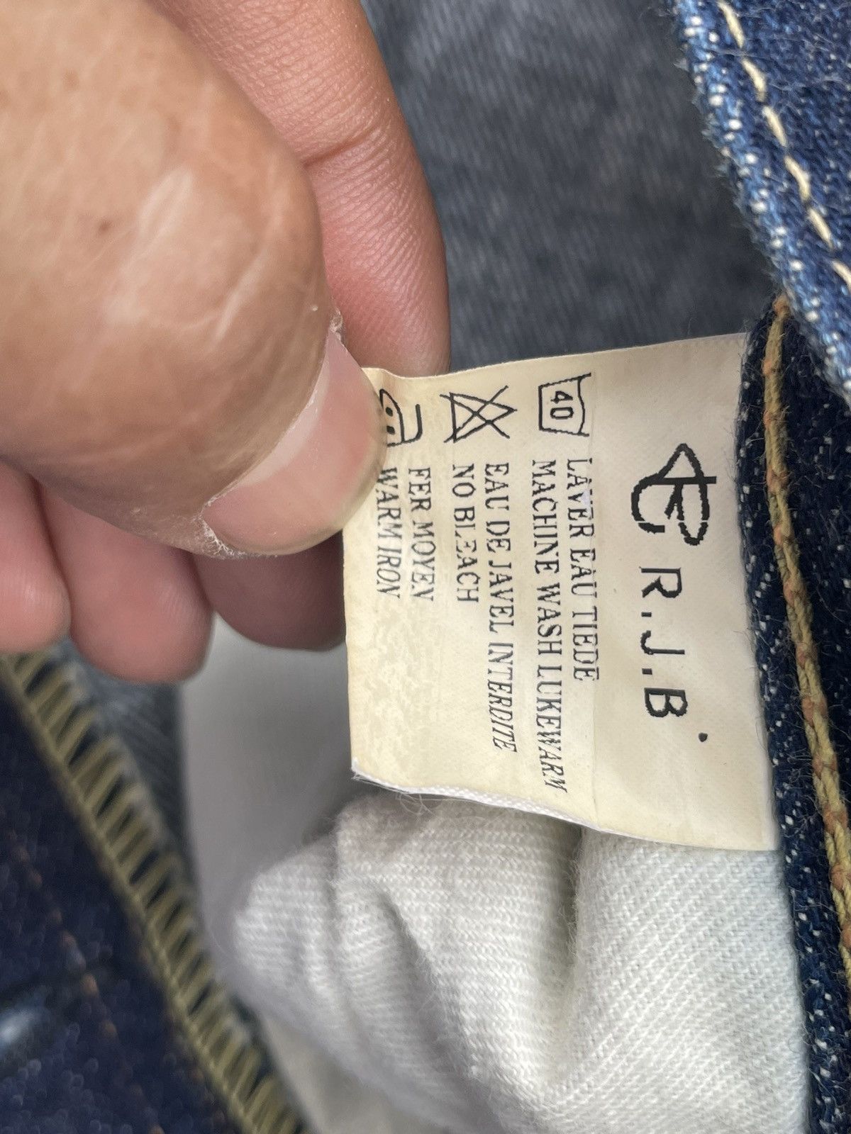 The Flat Head R.J.Blues Selvedge Denim Size US 27 - 17 Thumbnail