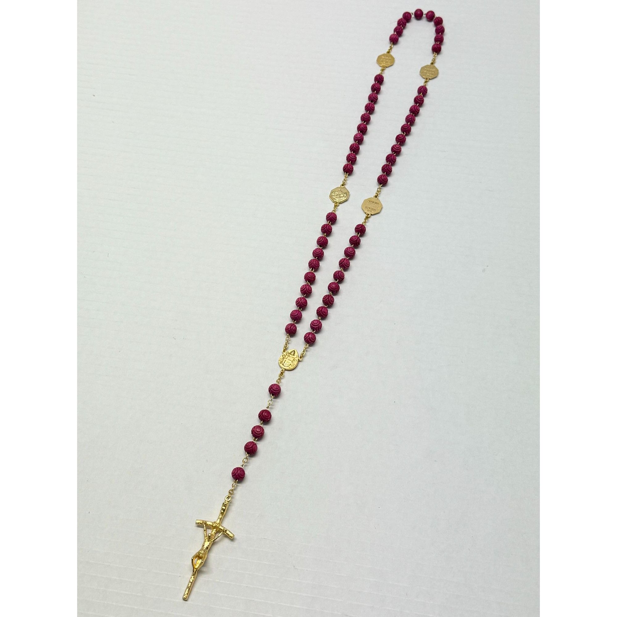 Vintage Vintage pink rosary cross crucifix necklace Size ONE SIZE - 5 Thumbnail