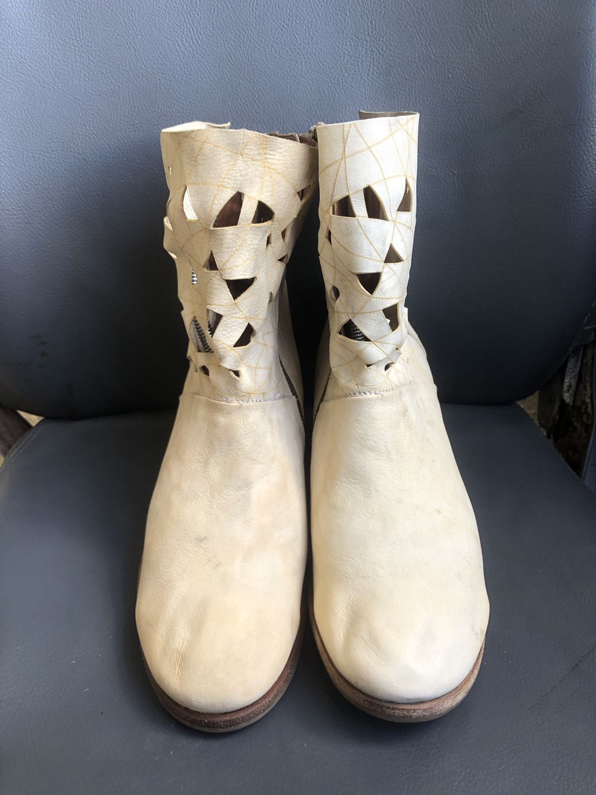 A.S.98 A.S 98 Beige Calfskin Leather Women’s Boots Size 42 Size US 10.5 / IT 40.5 - 2 Thumbnail
