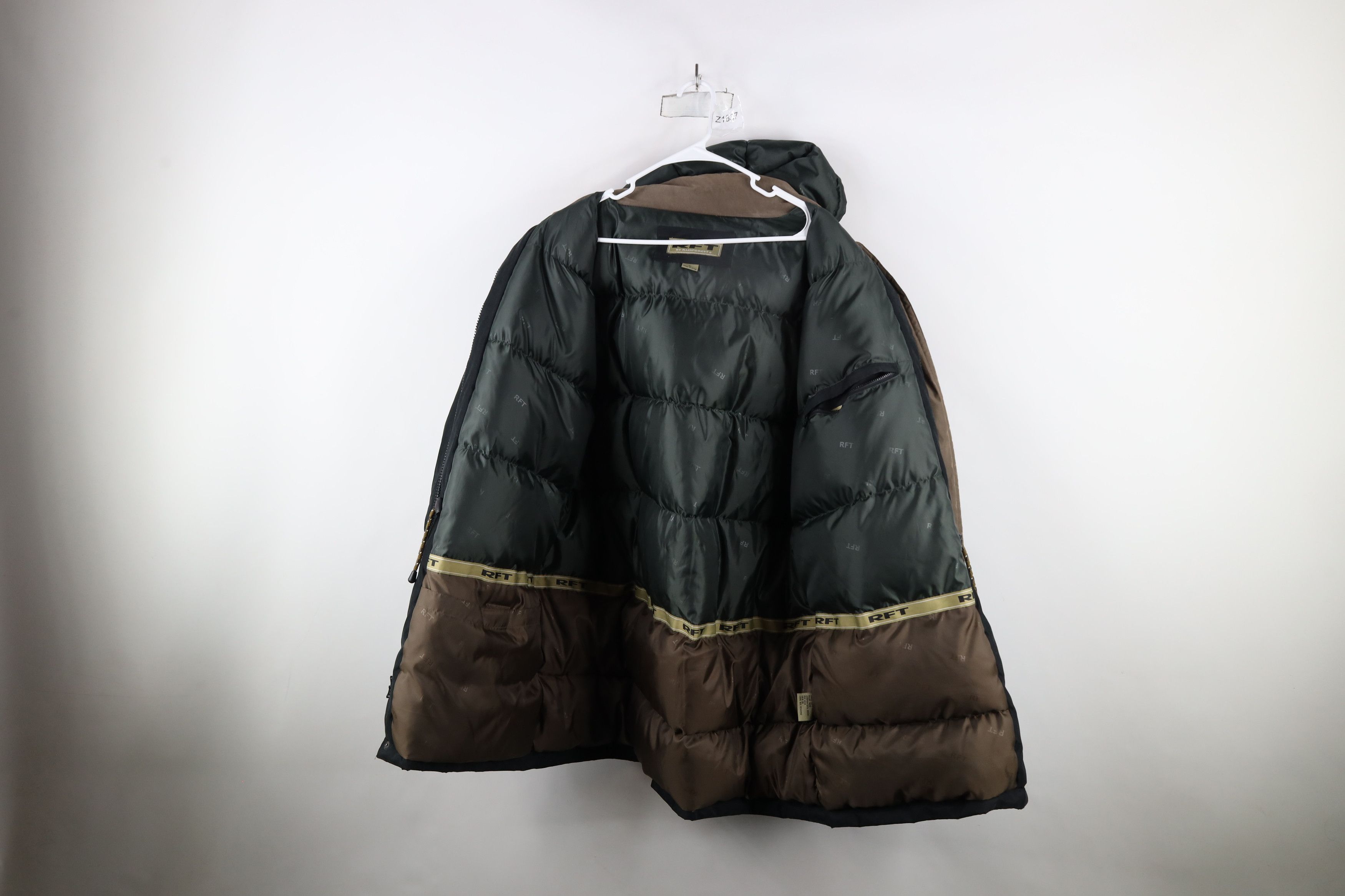 Vintage Vintage 90s Streetwear Duck Down Hooded Puffer Jacket Black Size US XL / EU 56 / 4 - 8 Thumbnail
