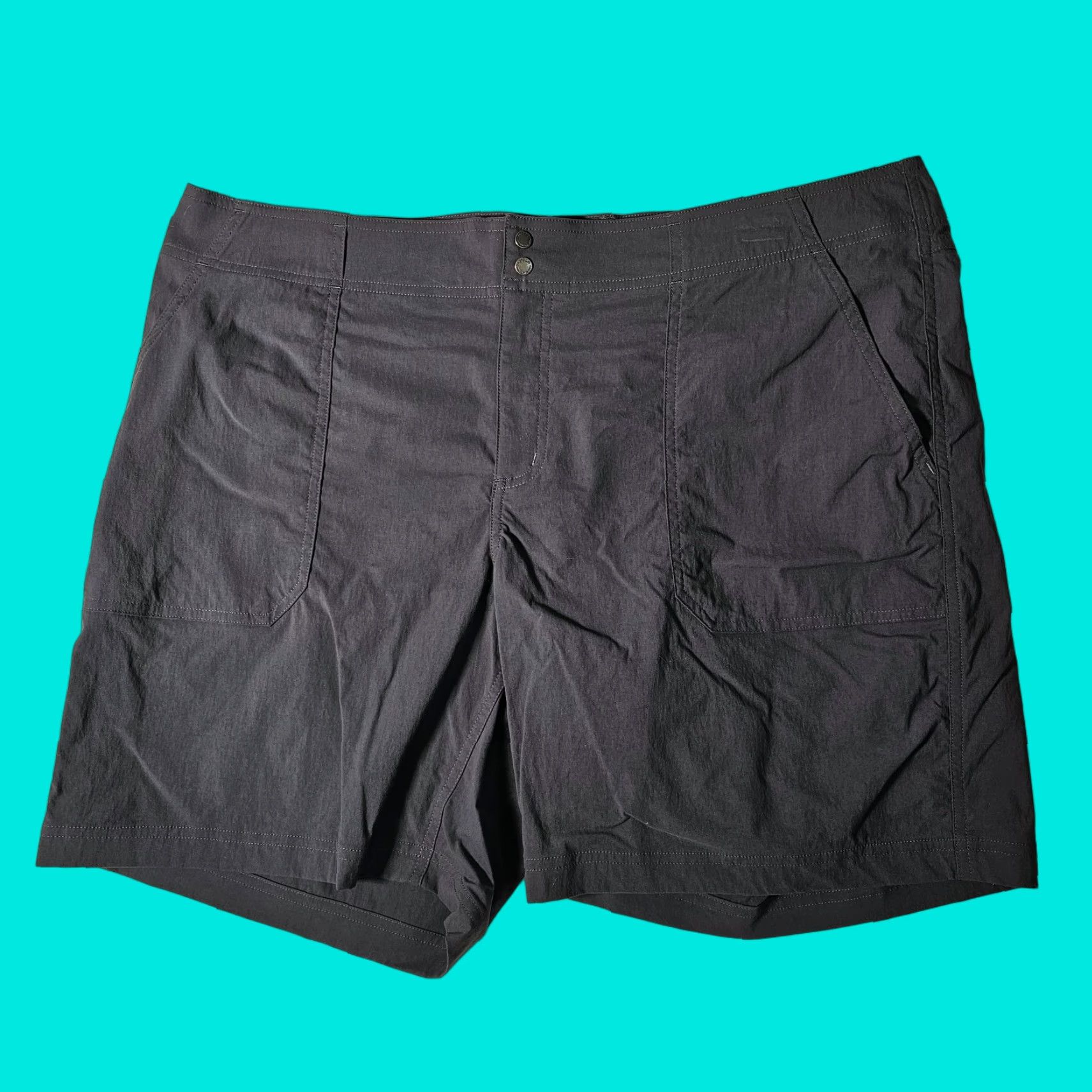 ExOfficio ExOfficio Women's Cargo Shorts Size 16 Lightweight Nylon 7" Inseam Gray Casual Size 38" / US 16 / IT 52 - 1 Thumbnail