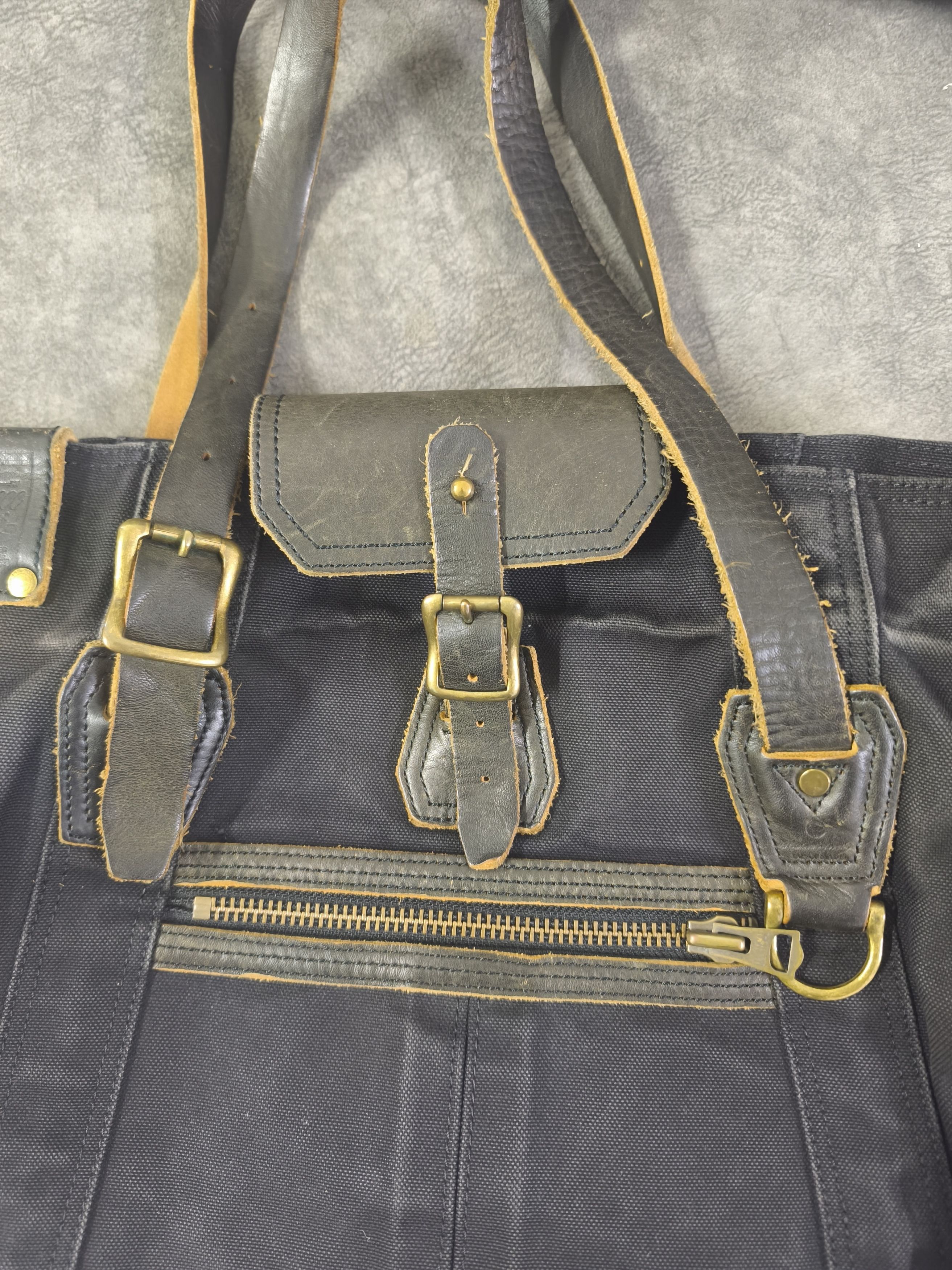 Japanese Brand Masterpiece Distressed Tote Bag - Black Size ONE SIZE - 5 Thumbnail