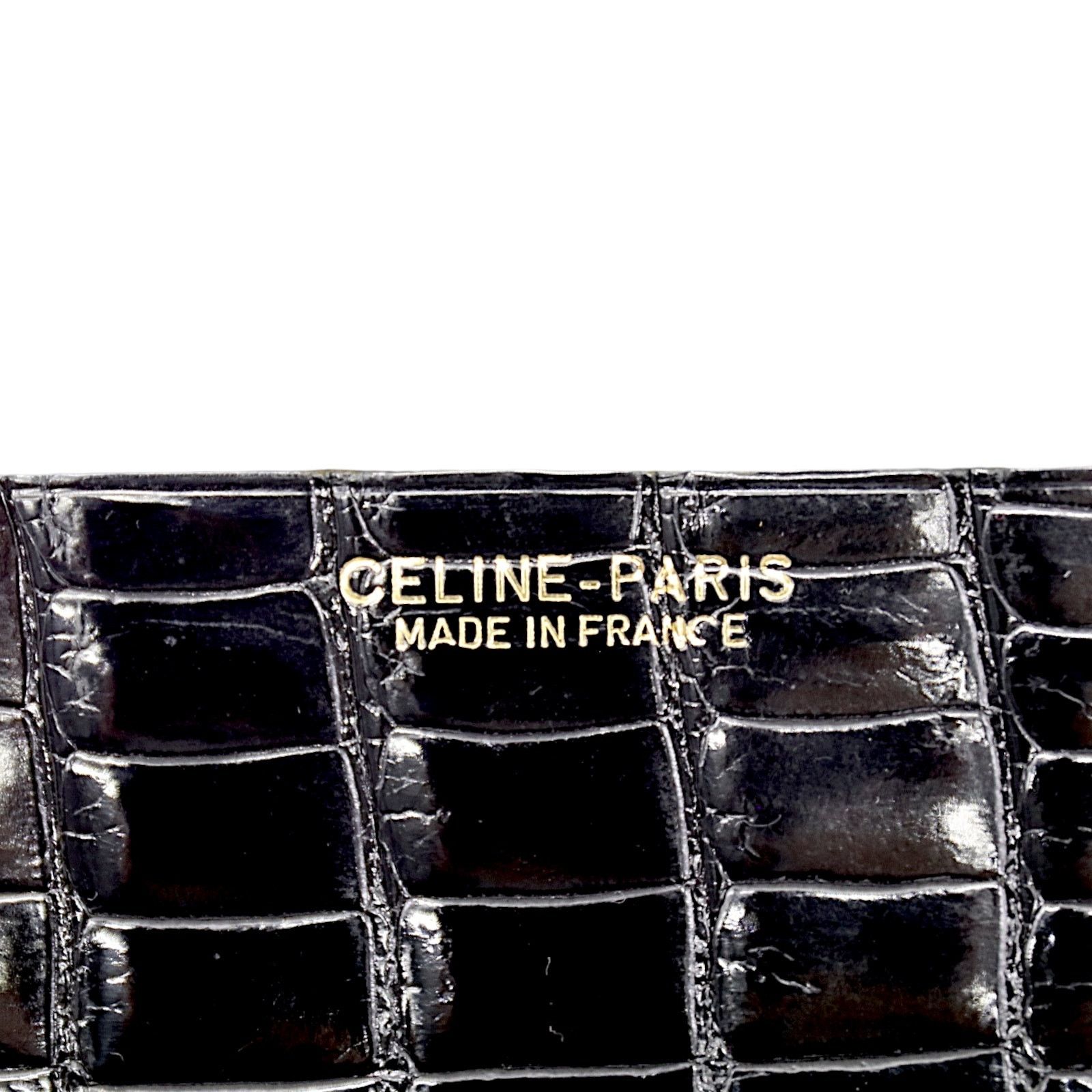 Celine 🔴 Celine Long Wallet - Black Crocodile Leather Gold Size ONE SIZE - 6 Thumbnail