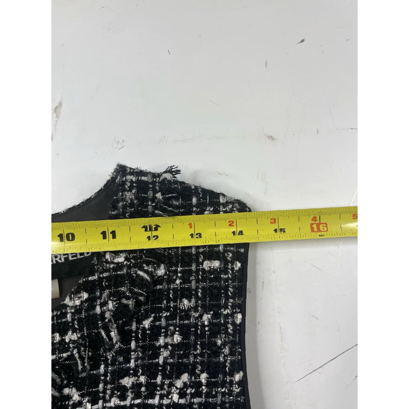 Karl Lagerfeld Karl Lagerfeld Womens Knit Tweed Front Pocket Knee Length Shift Dress Size 6 Size M / US 6-8 / IT 42-44 - 4 Thumbnail