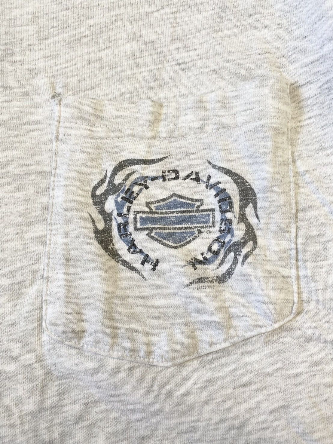 Harley Davidson × Vintage Vintage Y2K Distressed Harley Davidson Pocket T-Shirt Size US L / EU 52-54 / 3 - 3 Thumbnail