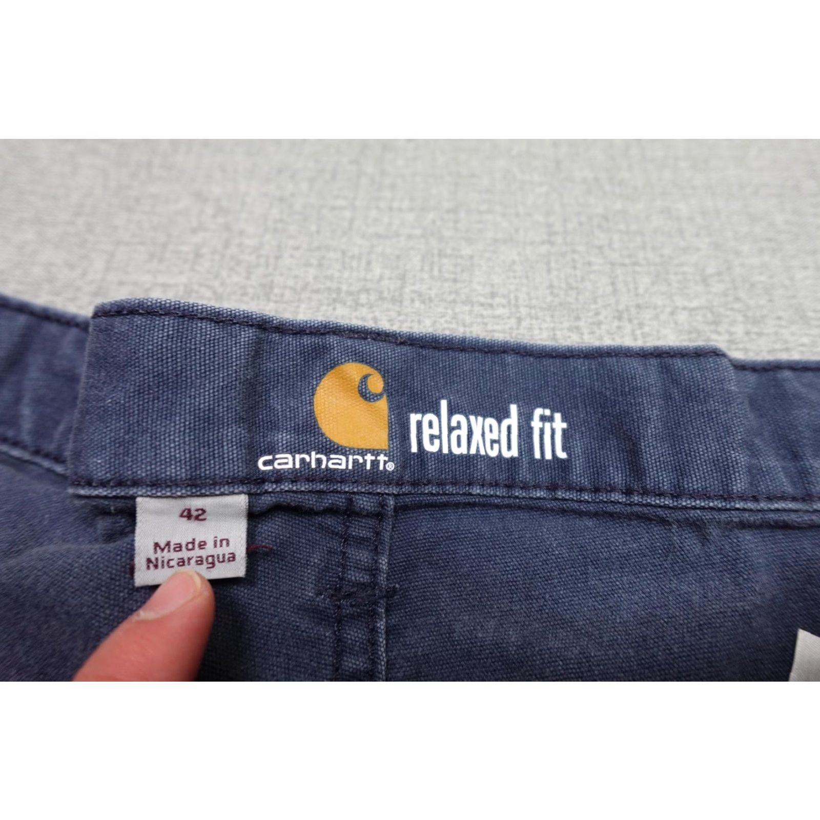 Carhartt Carhartt Shorts Mens 42 Blue Canvas Relaxed Fit Stretch Workwear Casual, 11 in Inseam, Cargo/Chino Style Size US 42 / EU 58 - 7 Thumbnail
