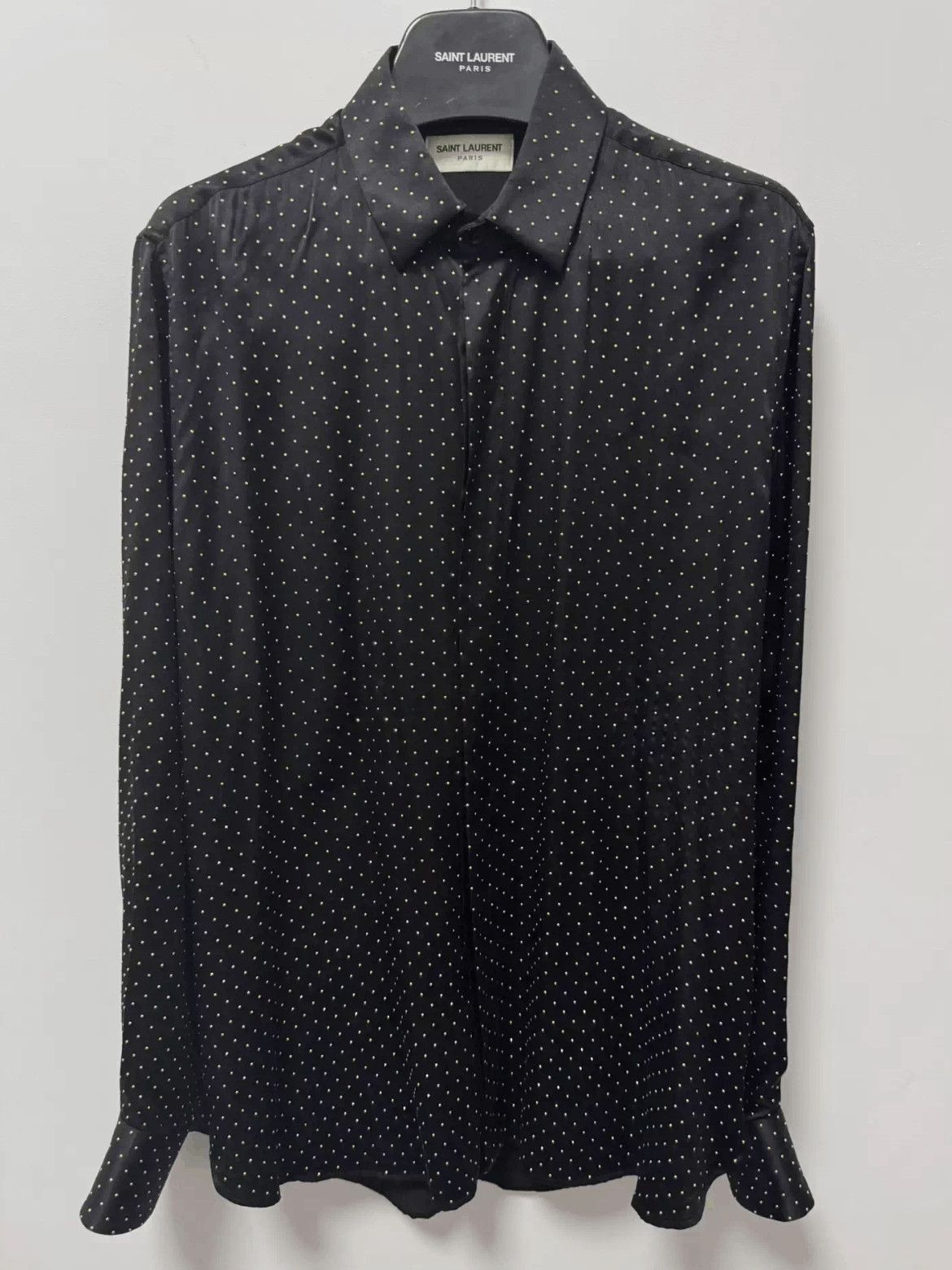 Sz 38 Saint Laurent Paris 20SS Runway Rivet Shirt-2508