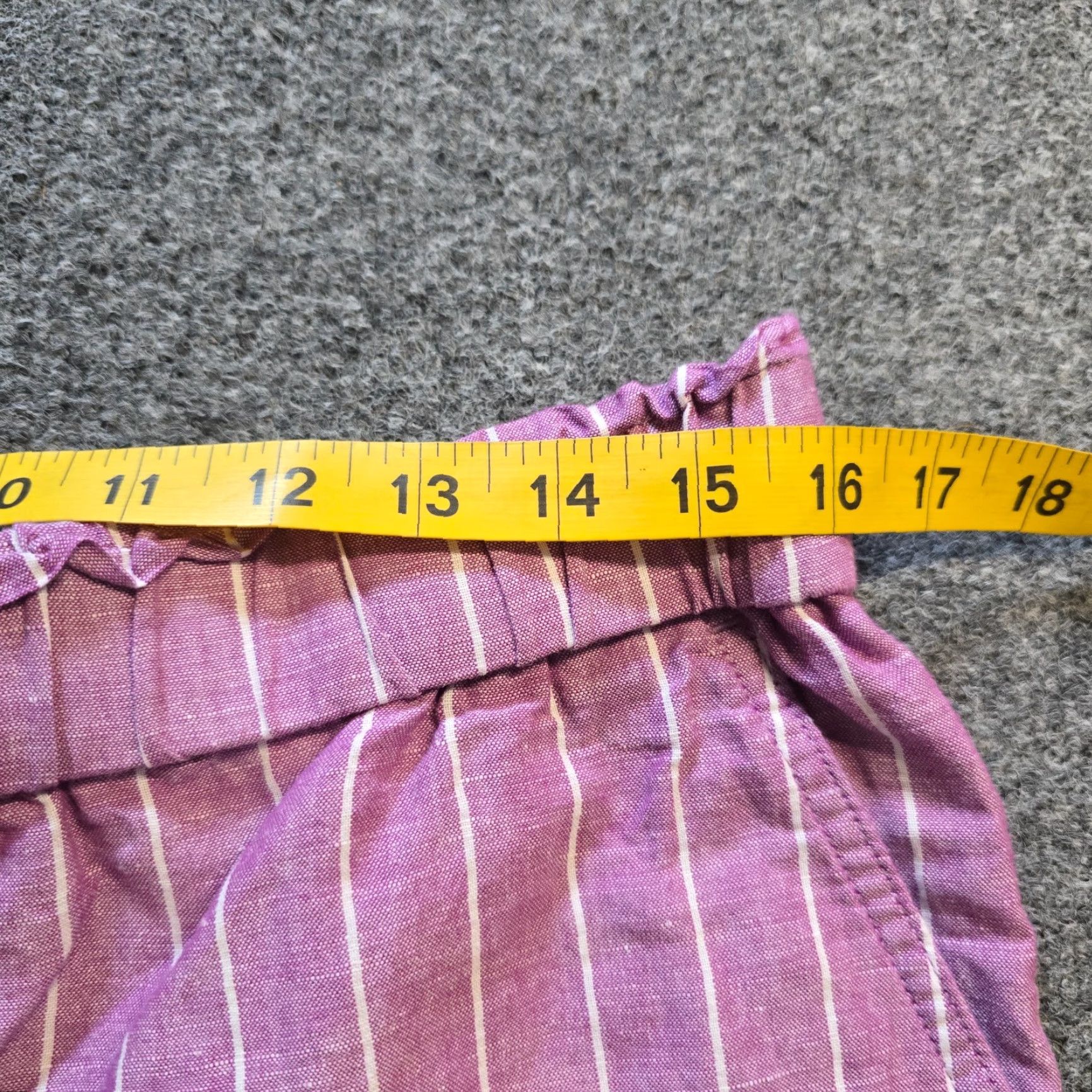 Talbots Talbots Pants Womens Large Purple Striped Wide-Leg Linen Blend Pockets Cropped Casual Size 36" / US 14 / IT 50 - 5 Thumbnail