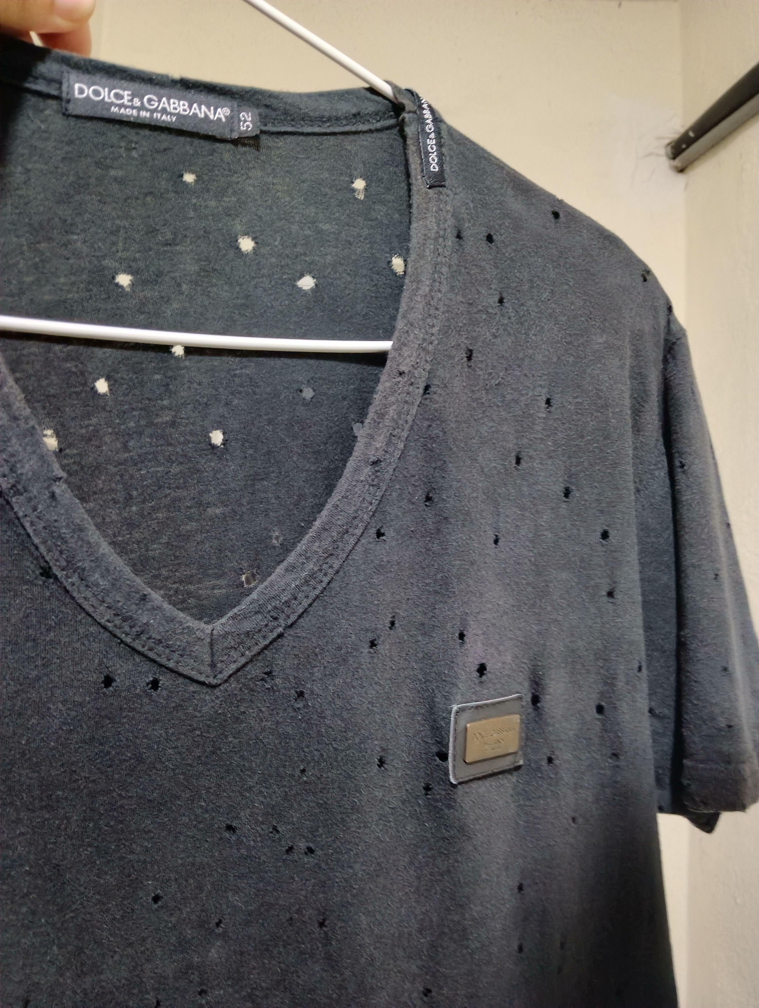 Dolce & Gabbana D&G Punched Holes T Shirt Size US L / EU 52-54 / 3 - 3 Thumbnail