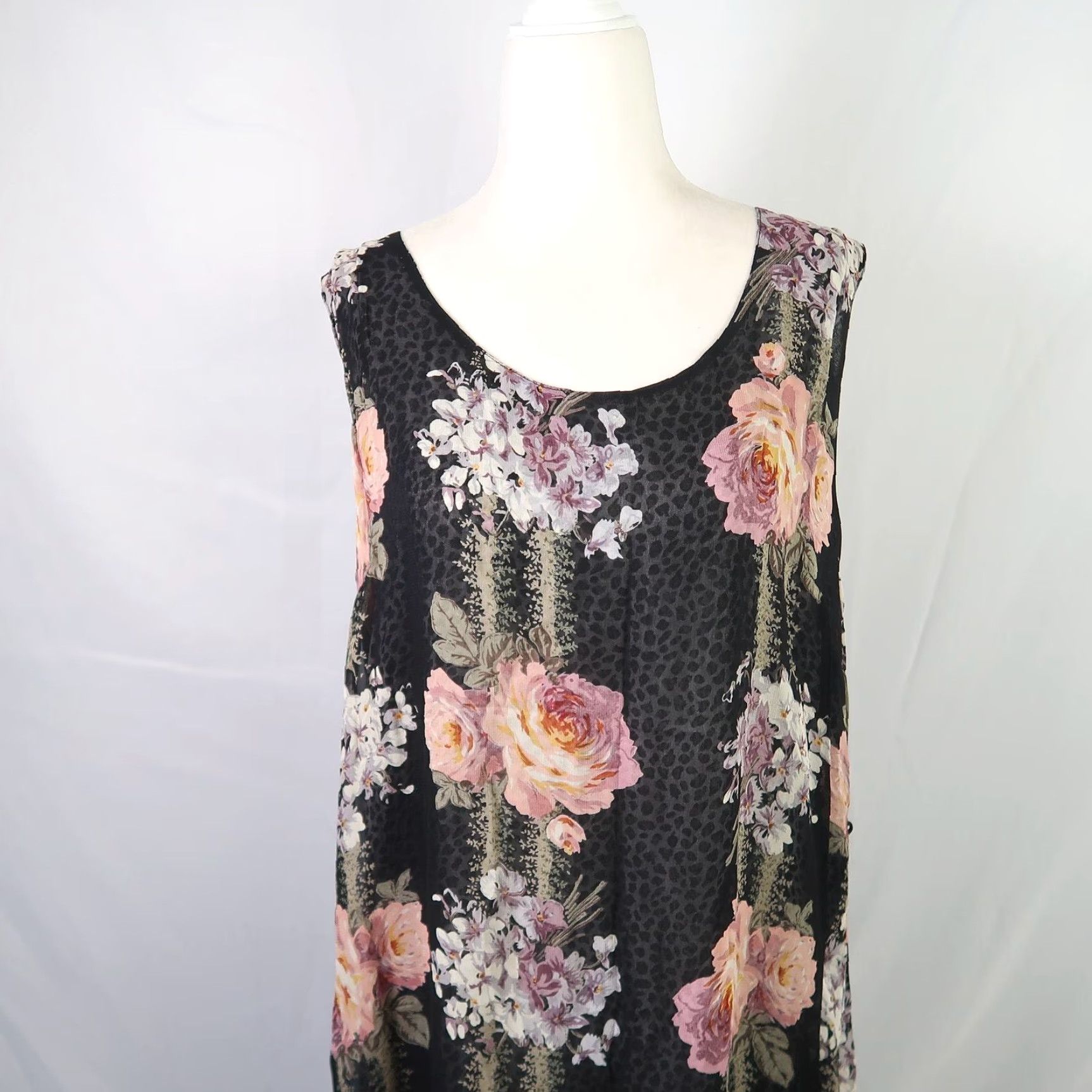 Vintage VINTAGE 90s Indira Maxi Dress Size L / US 10 / IT 46 - 3 Thumbnail