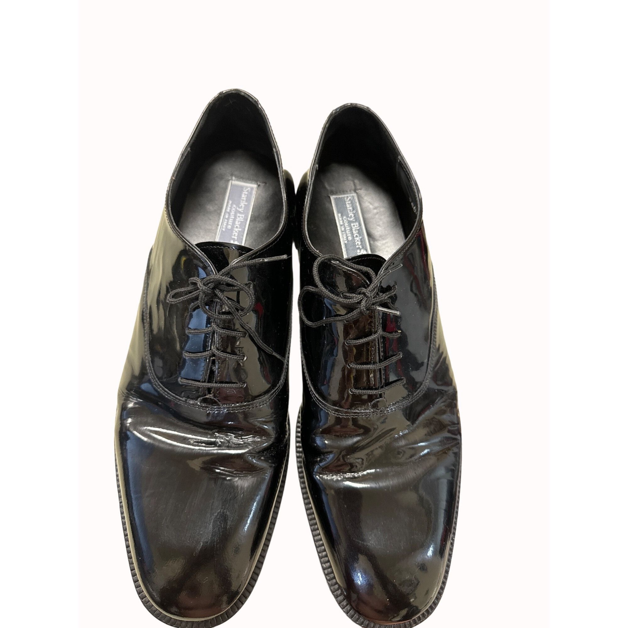 Stanley Blacker Stanley Blacker Couture men’s black leather patent tuxedo sh Size US 13 / EU 46 - 6 Thumbnail