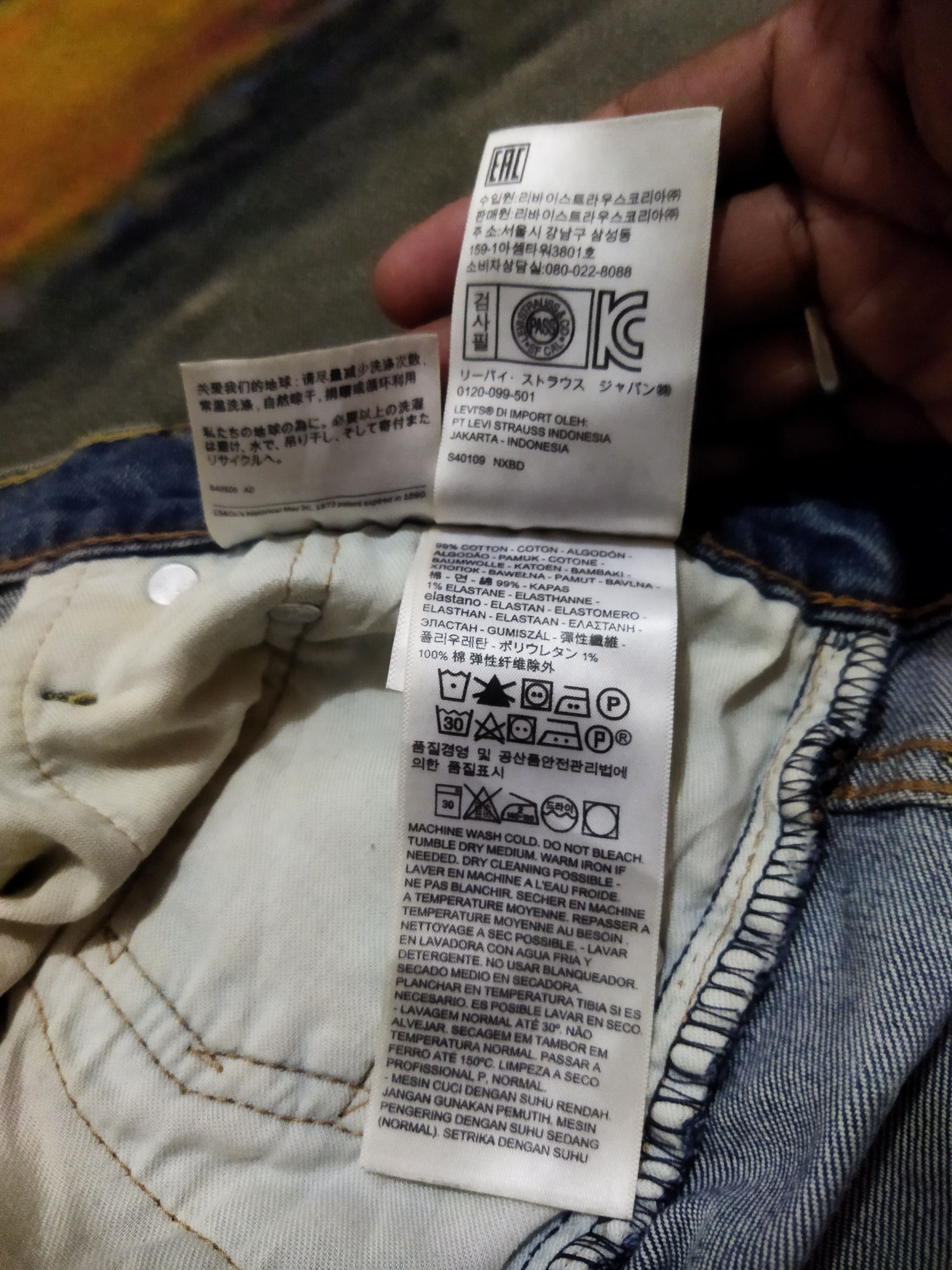 Levi's VINTAGE LEVIS 510 DISTRESSED FADED BLUE JEANS PANTS Size US 29 - 13 Thumbnail