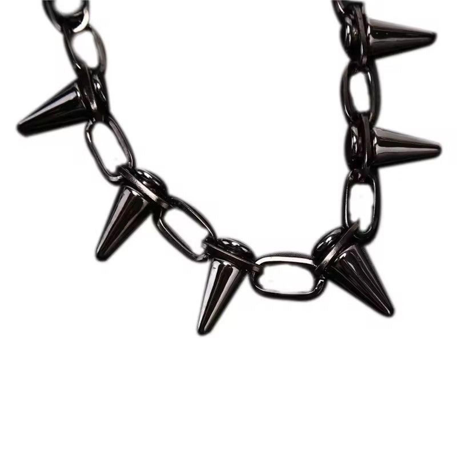 Japanese Brand Black Spiked Chain Necklace Size ONE SIZE - 5 Thumbnail