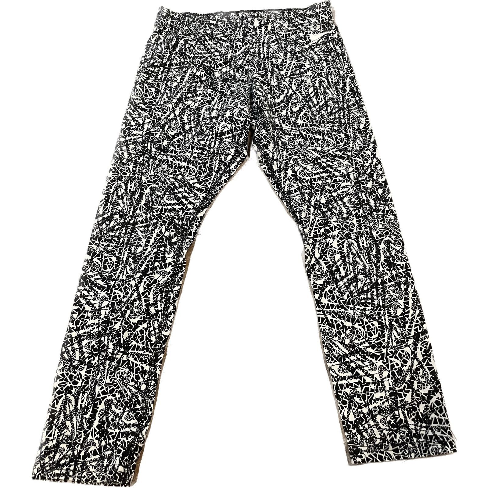 Nike Nike Cotton Pattern Black White Women’s Printed Leggings SM Size 27" / US 4 / IT 40 - 1 Thumbnail