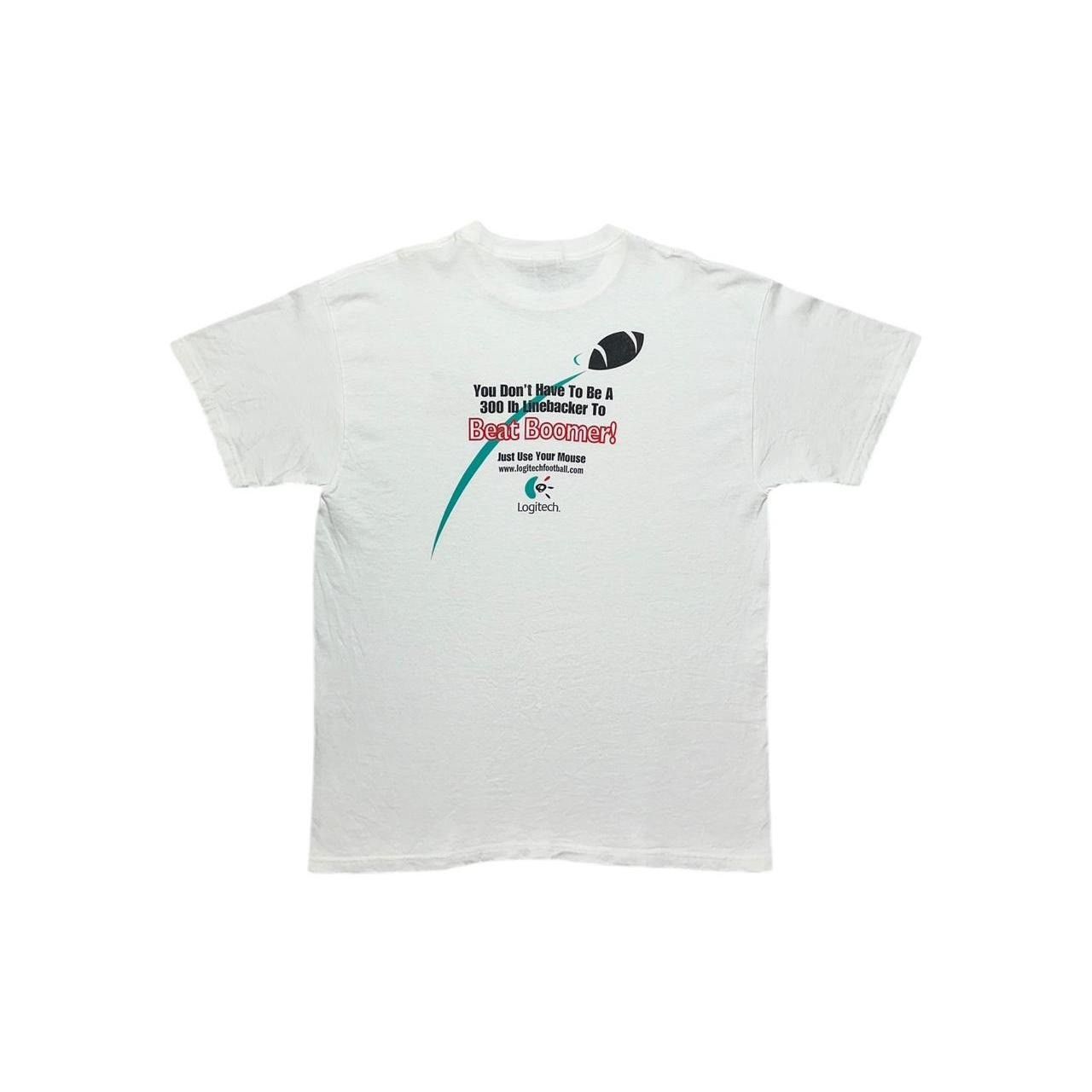 Fruit Of The Loom × Microsoft × Vintage Vintage Logitech Beat Boomer Football Computer T-Shirt Size US XL / EU 56 / 4 - 1 Thumbnail