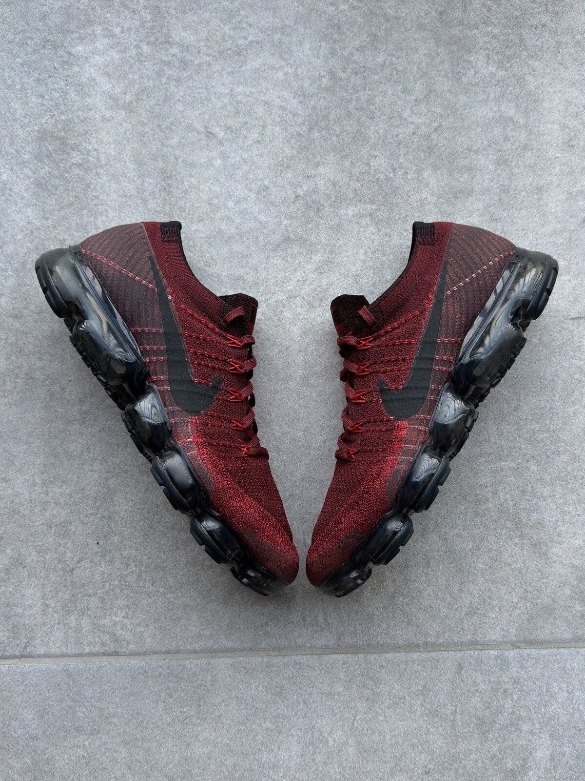 Nike Nike Vapormax Flyknit Dark Team Red Black Mens Shoes US-11 Size US 11 / EU 44 - 1 Thumbnail