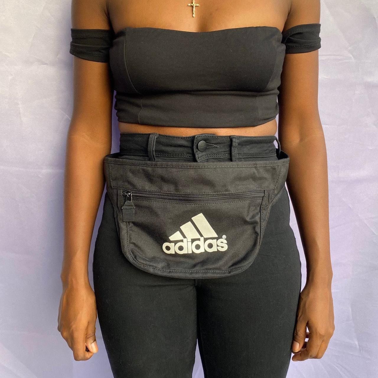 Adidas × Vintage Vintage black Adidas Fanny pack waist fanny pack logo Size ONE SIZE - 1 Thumbnail