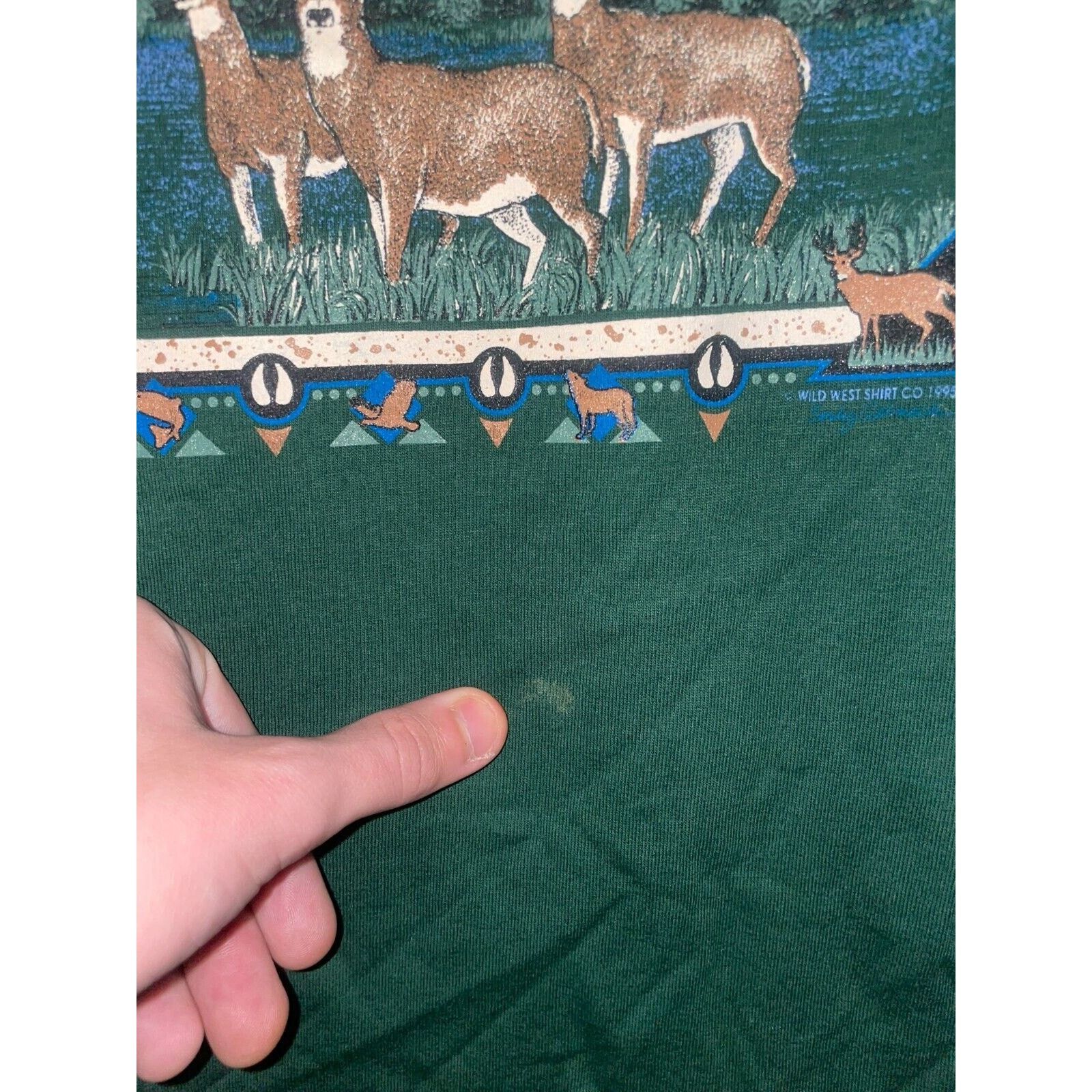 Jerzees 90s Pennsylvania Deer Scenic Nature Graphic T-Shirt L Size US L / EU 52-54 / 3 - 7 Thumbnail