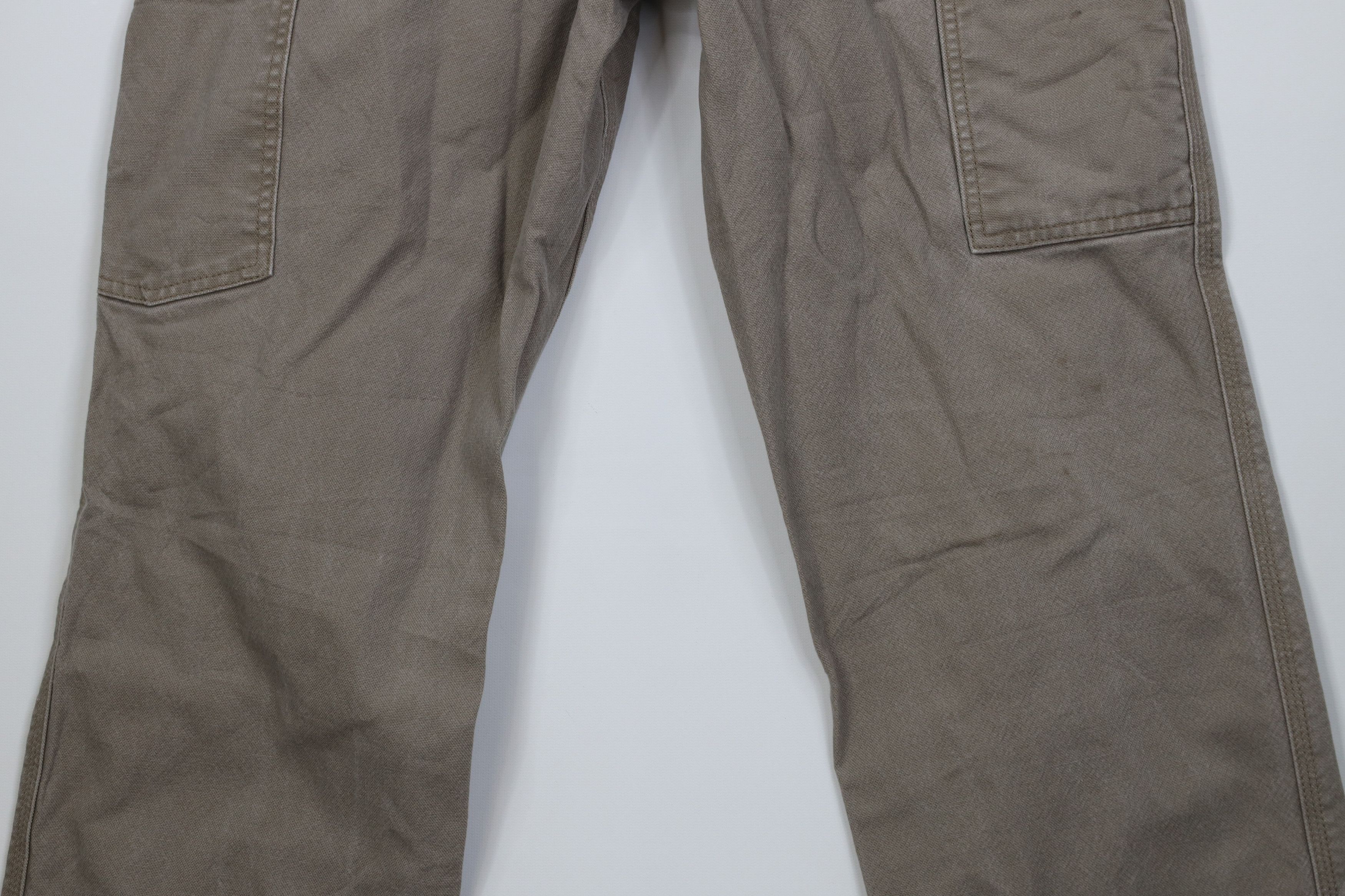 Carhartt Vintage Y2K Carhartt Wide Leg Dungaree Canvas Pants Beige Size US 33 - 12 Thumbnail