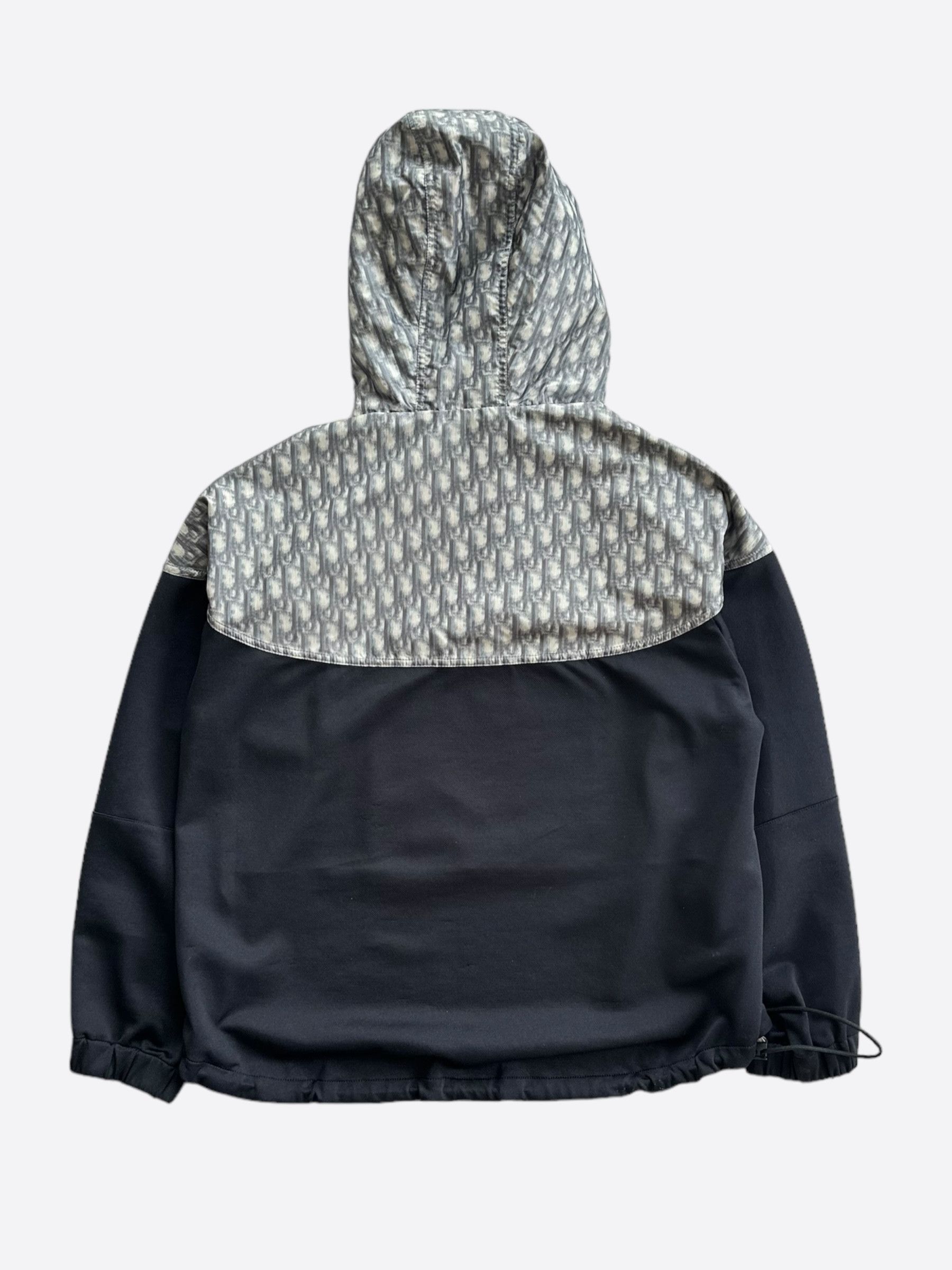 Dior × Stussy Dior Stussy Blurred Oblique Anorak Hoodie | Grailed