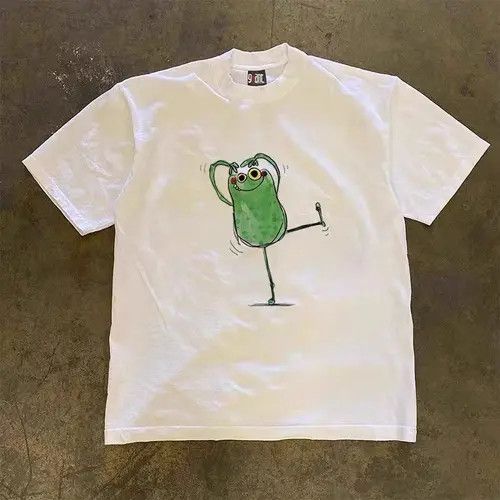 Japanese Brand × Vintage White casual retro fun frog print t-shirt Size US M / EU 48-50 / 2 - 1 Thumbnail
