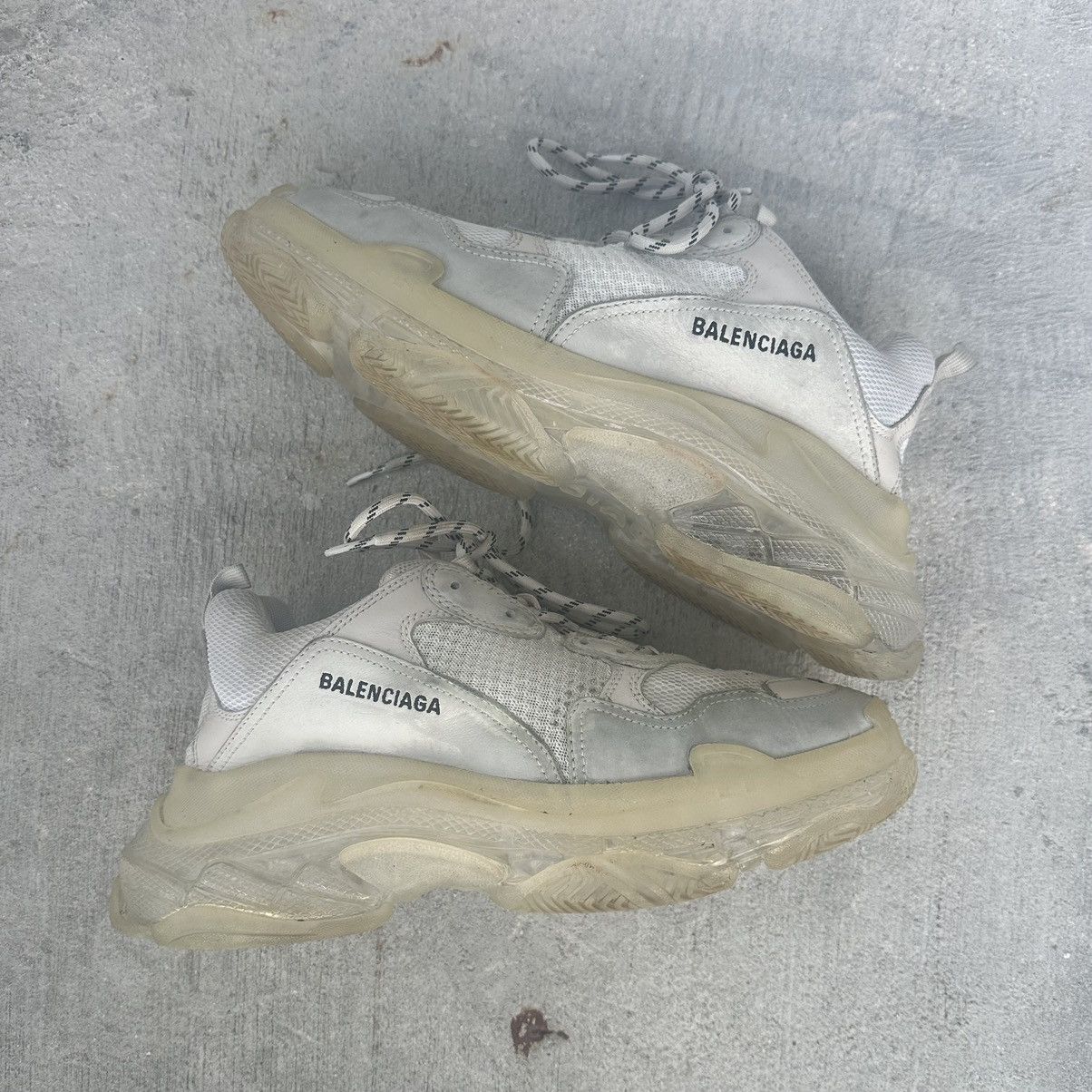 Balenciaga Triple S Clear Sole Sneaker in White Size US 11 / EU 44 - 2 Thumbnail