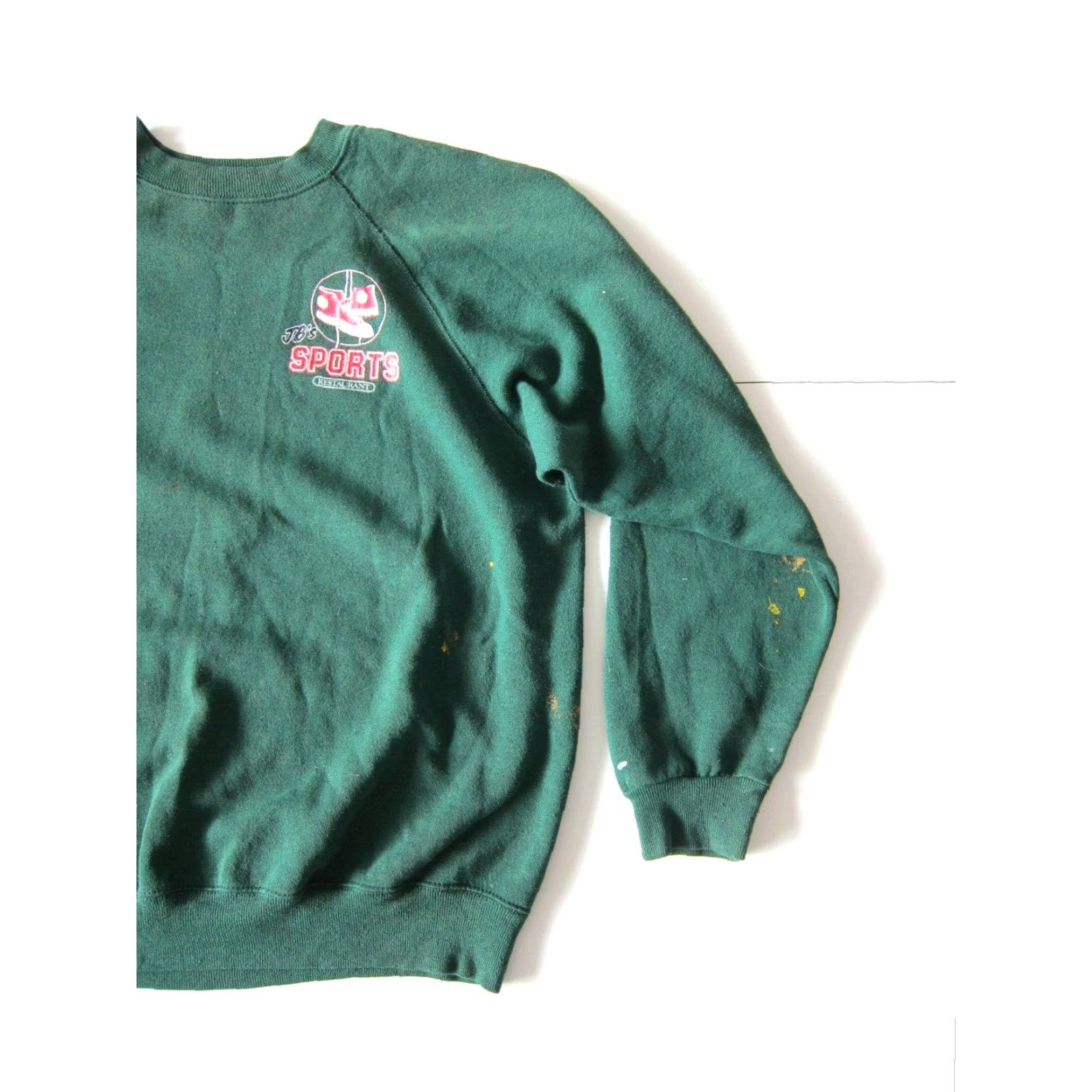 Hanes VINTAGE Hanes Sweatshirt Men XL Green Distressed Sports JB's Restaurant Orlando Florida Size US XL / EU 56 / 4 - 6 Thumbnail