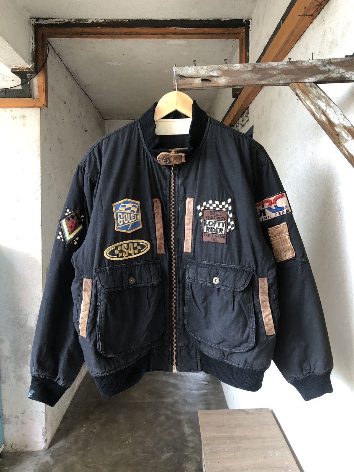 Vintage Vintage SRC Racing Team Hi-Tech Multi Patches Bomber Jacket Size US L / EU 52-54 / 3 - 2 Thumbnail