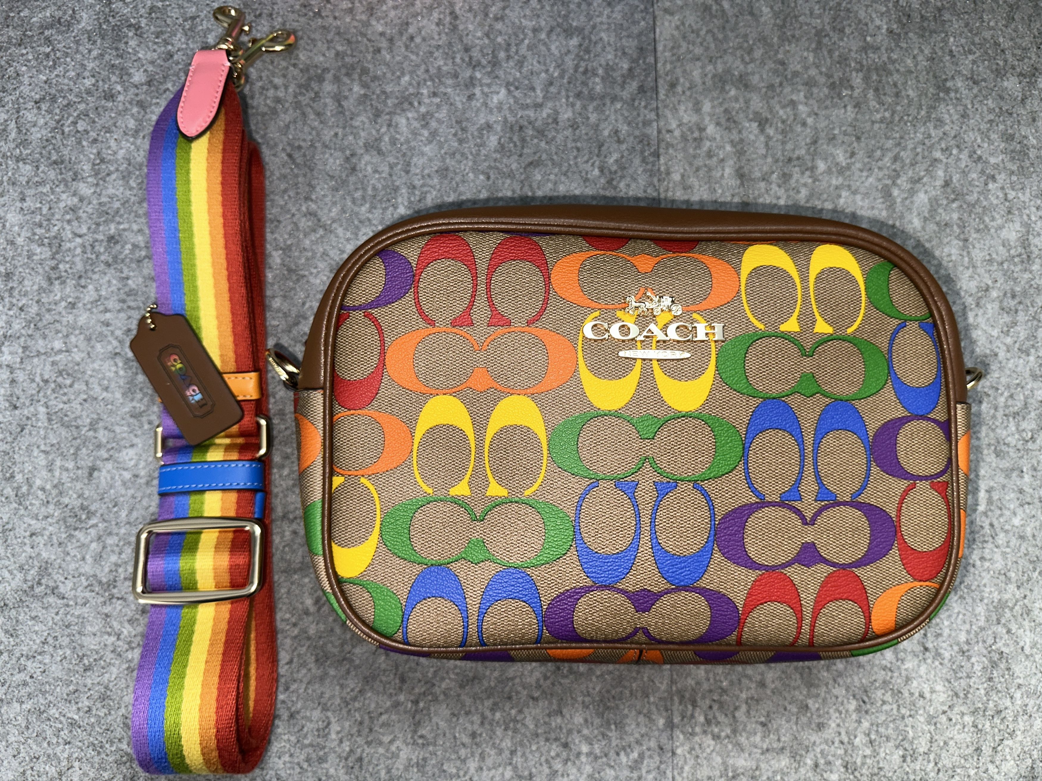 Shops Coach Mini Jamie Camera Bag With Rainbow