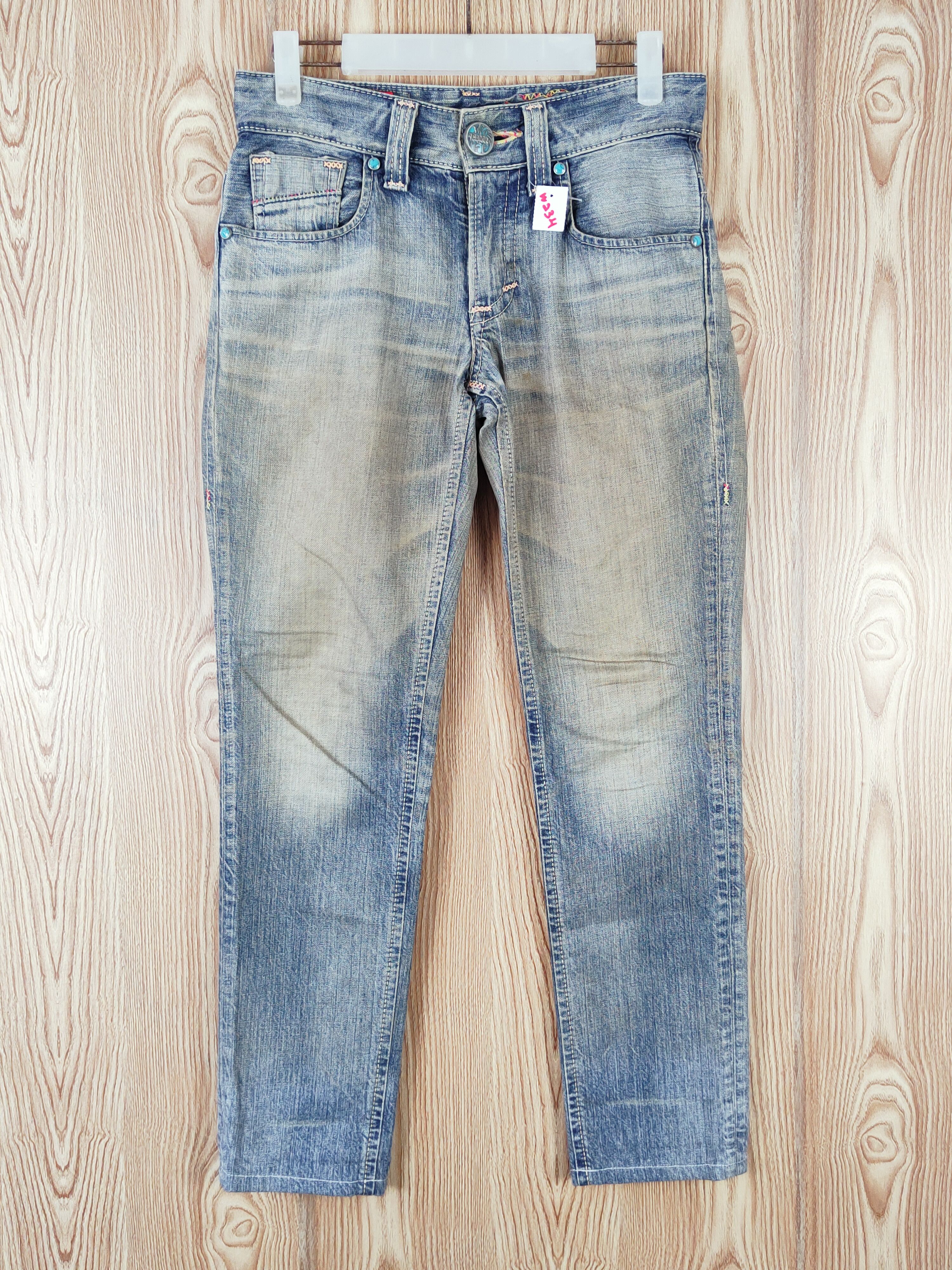 Edwin Edwin Blue Faded Distressed Ripped Jeans #W234 Size 28" / US 6 / IT 42 - 1 Thumbnail