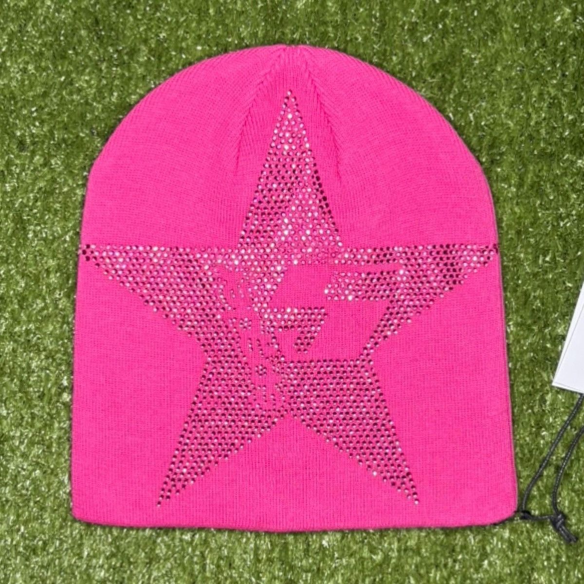Sp5der Sp5der Worldwide Pink Star Rhinestone Beanie Size ONE SIZE - 1 Thumbnail