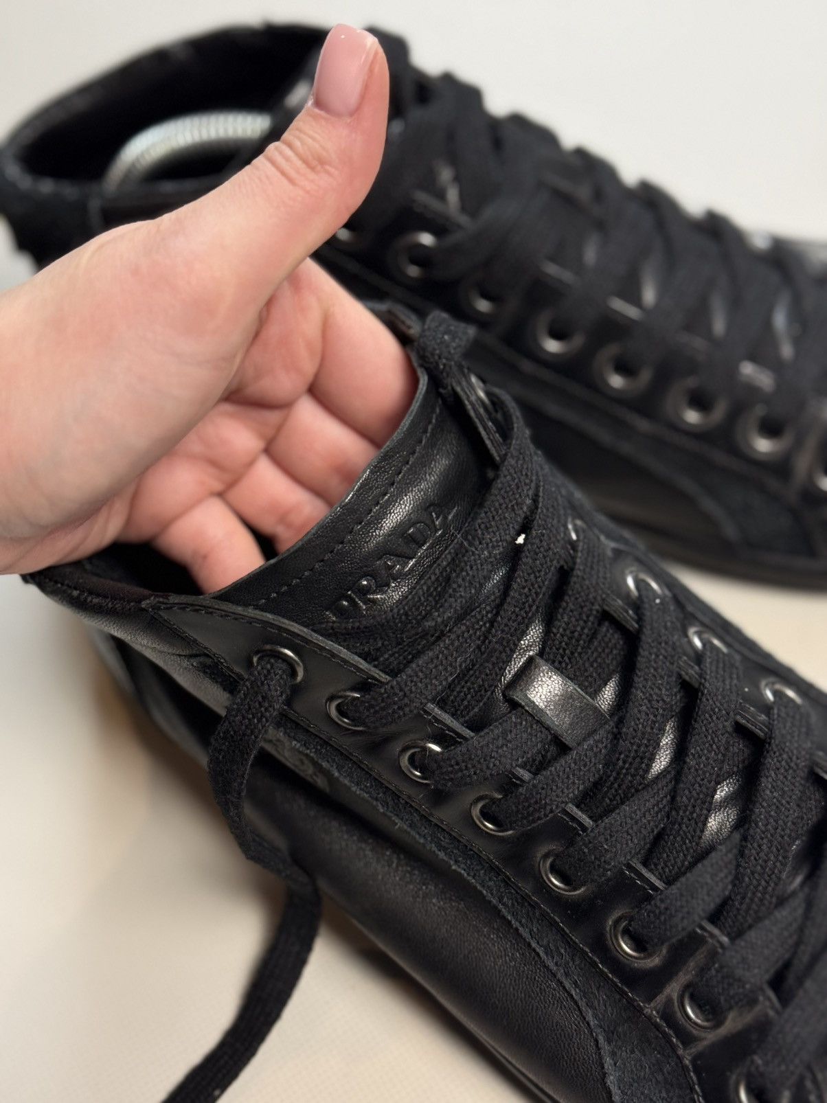 Prada Prada Men’s Leather Casual Mid Lace Up Sneakers Shoes Size US 10 / EU 43 - 23 Thumbnail