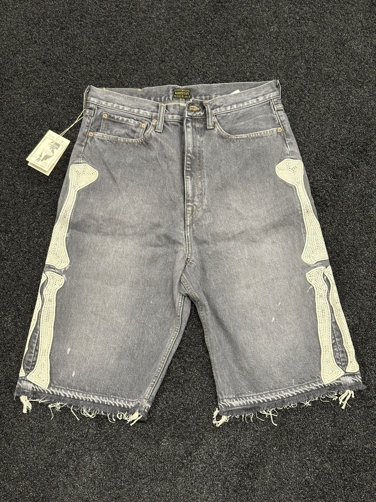 kapital denim bone shortpants black パンツ